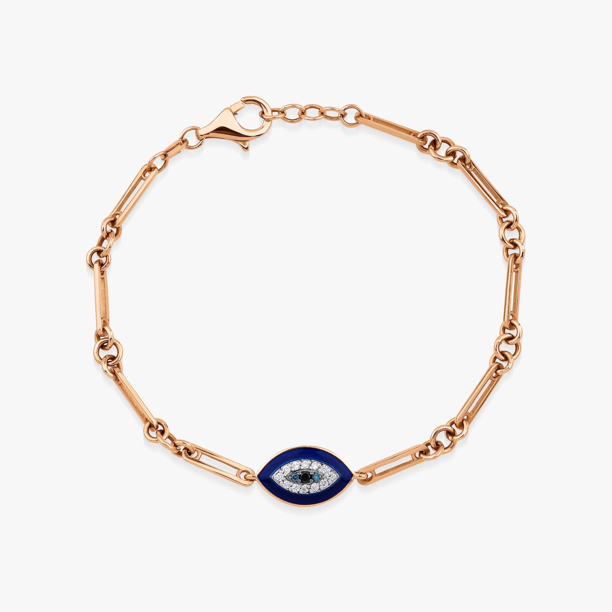 Diamond Evil Eye Bracelet in 14K Gold