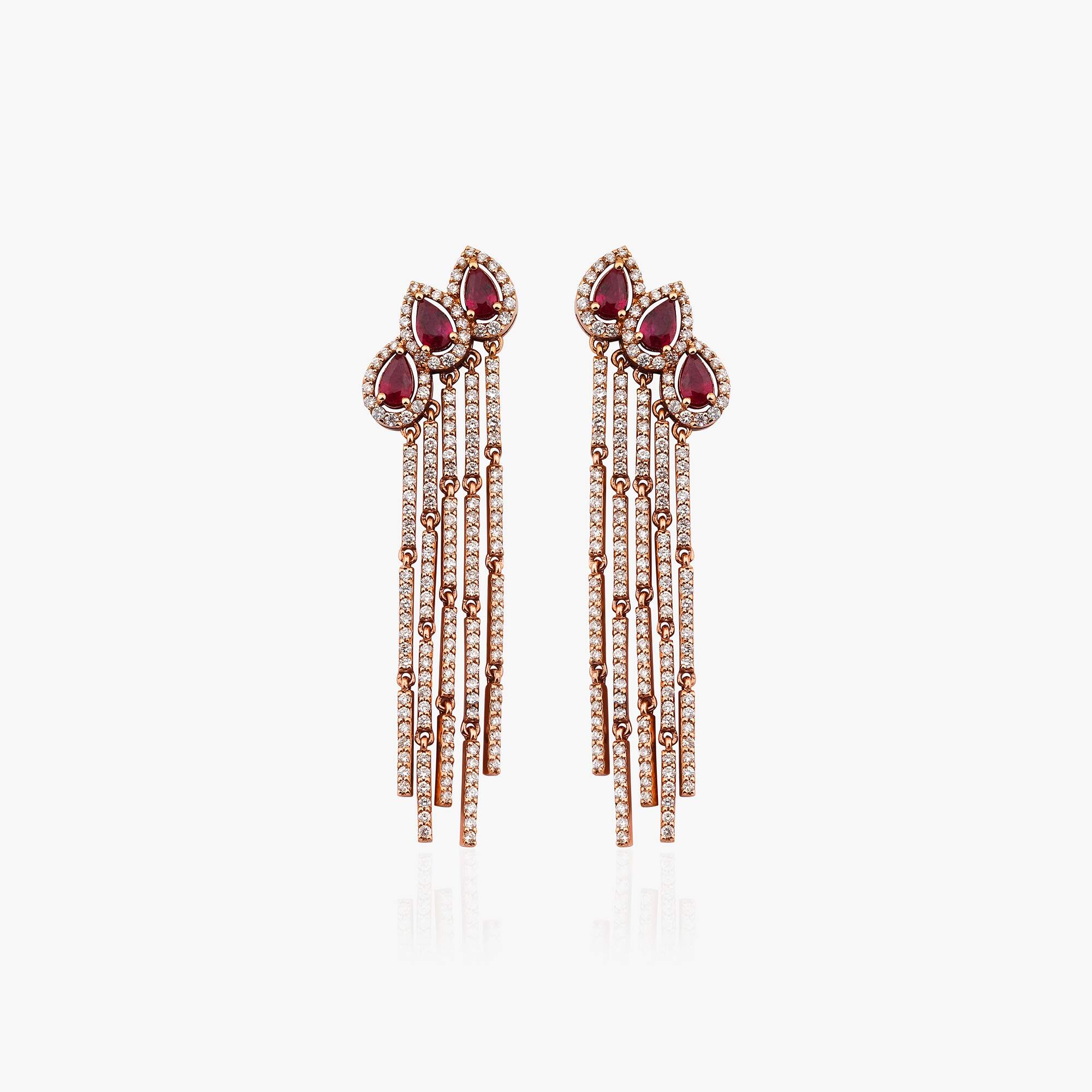 Eternal Ruby and Diamond Earrings in 18K Gold