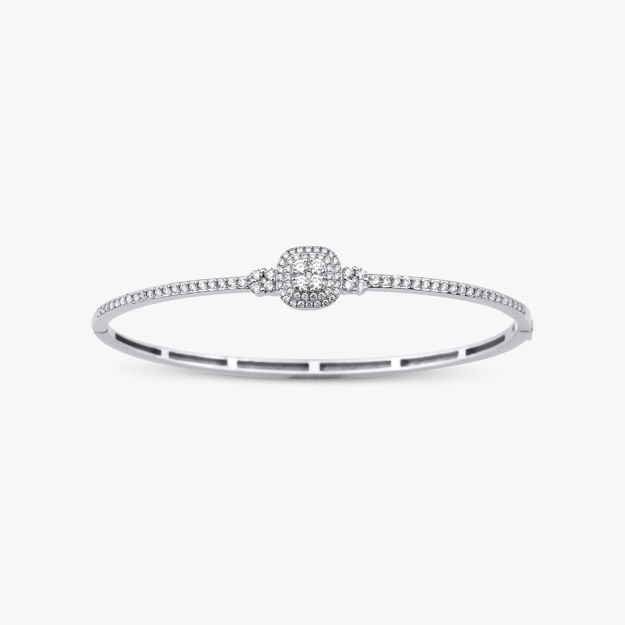 Halo Diamond Bangle