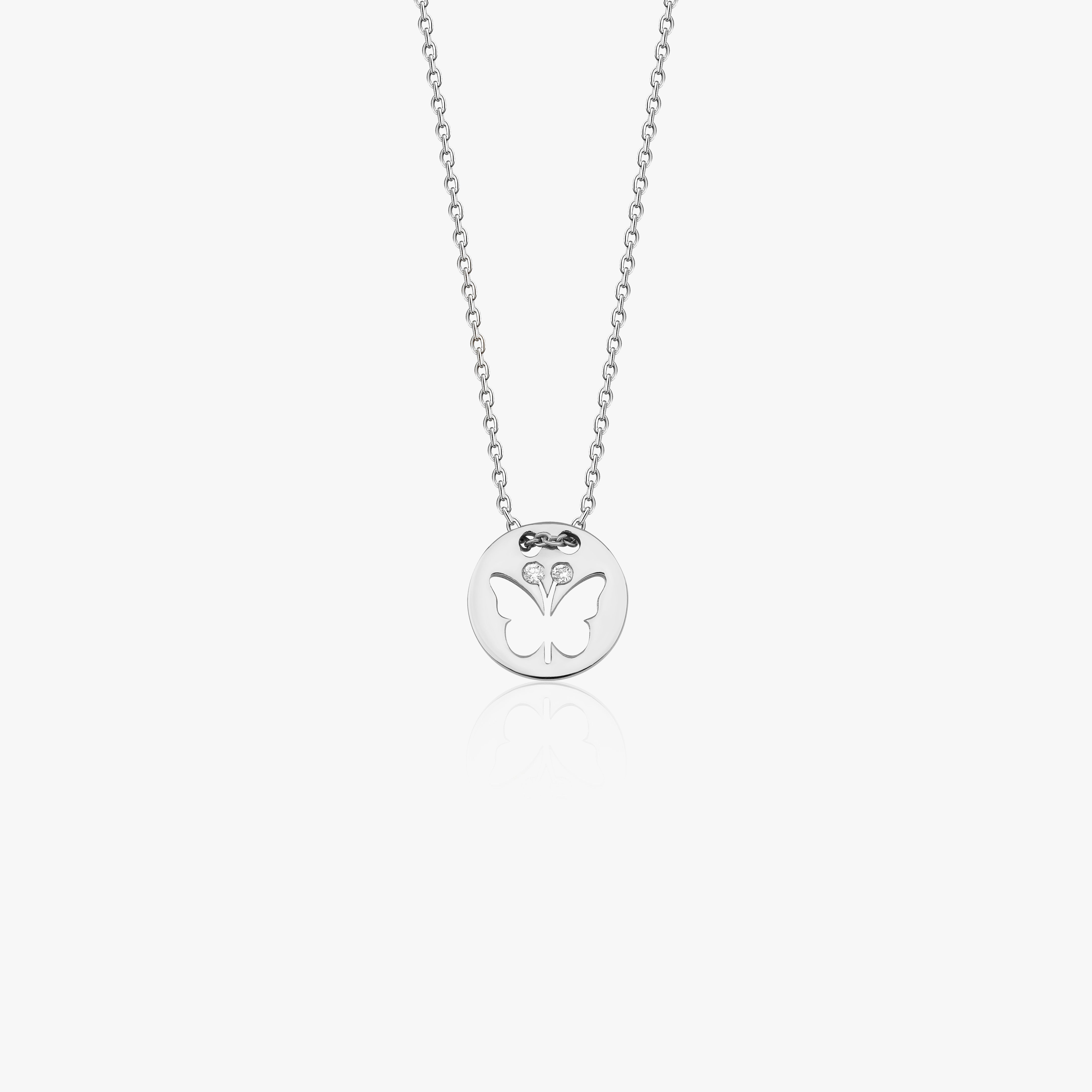 Dainty Diamond Butterfly Necklace