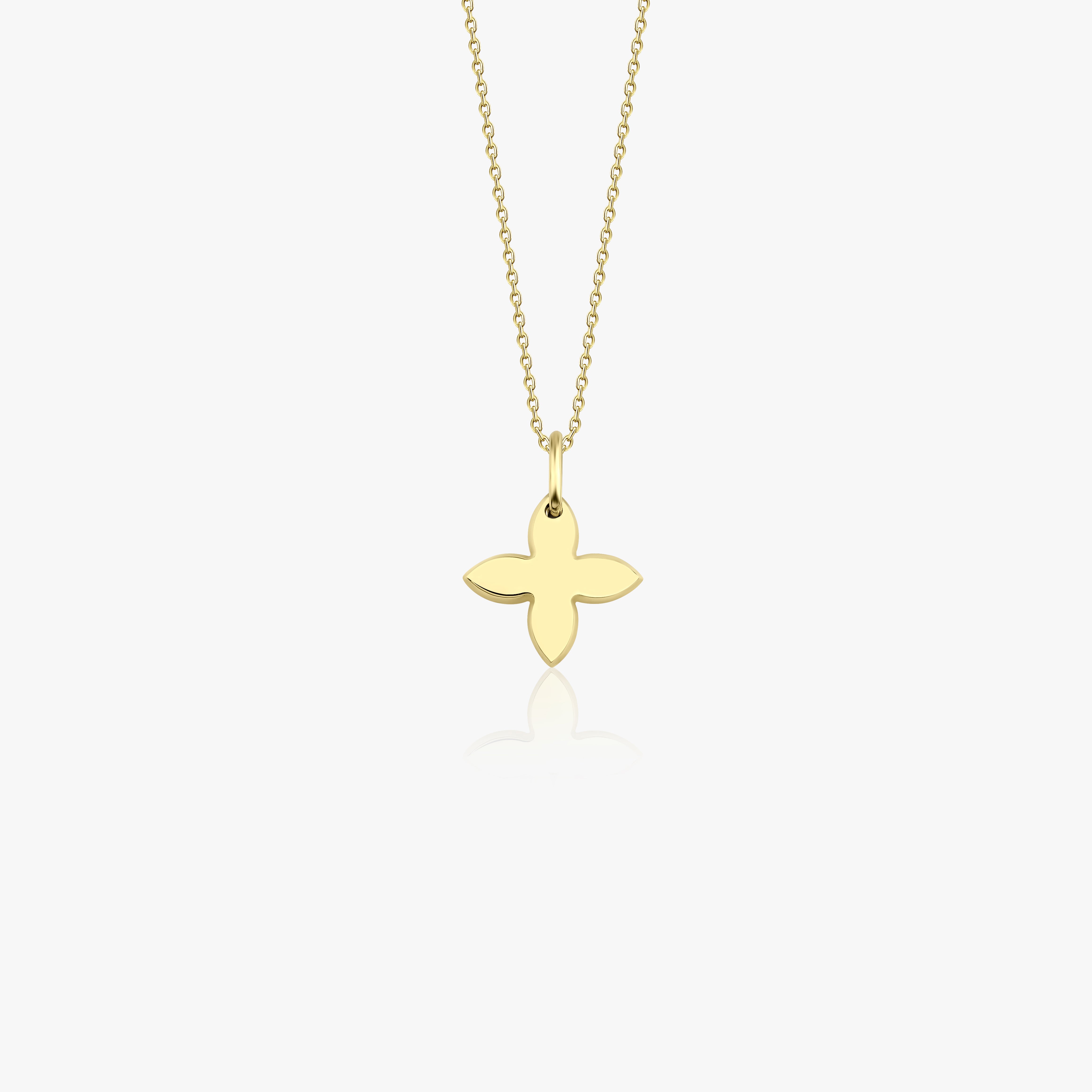 Mini Clover Necklace in 14K Gold