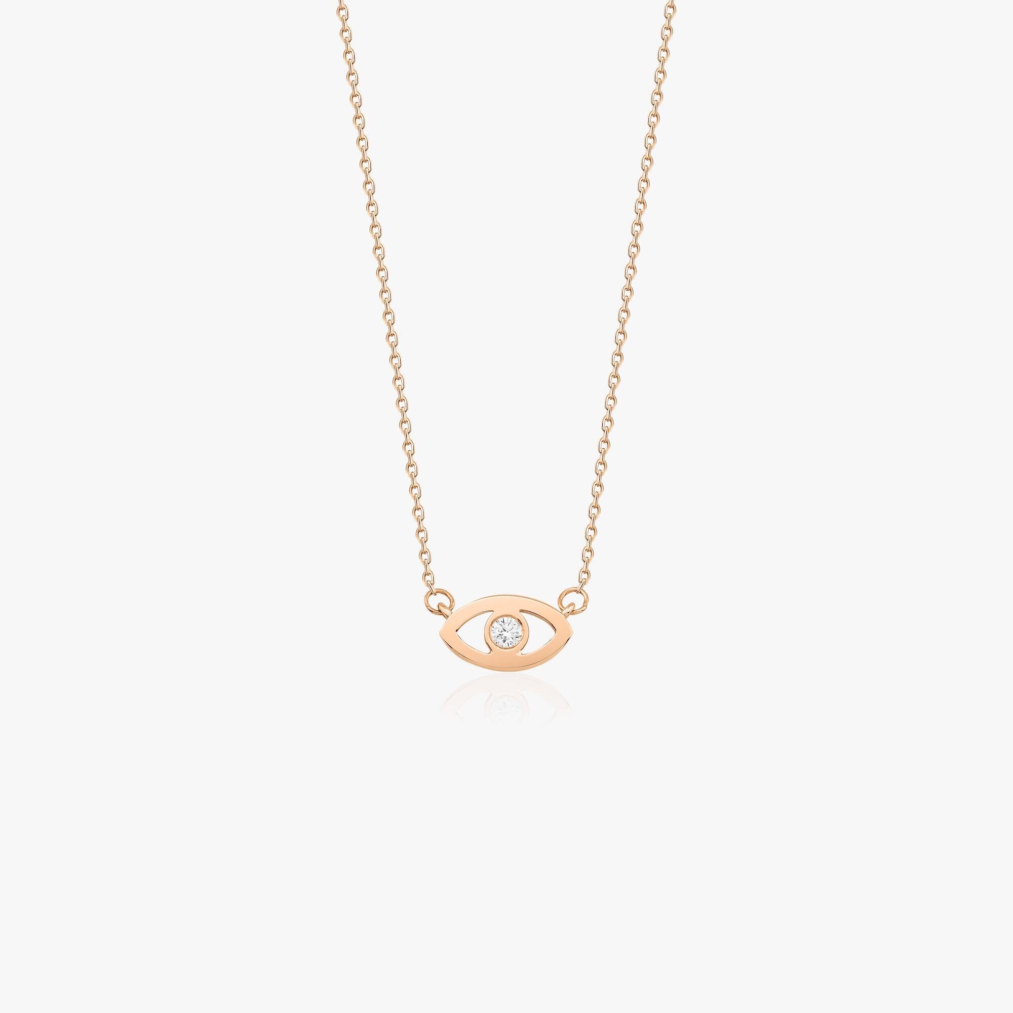 Mini Diamond Evil Eye Necklace
