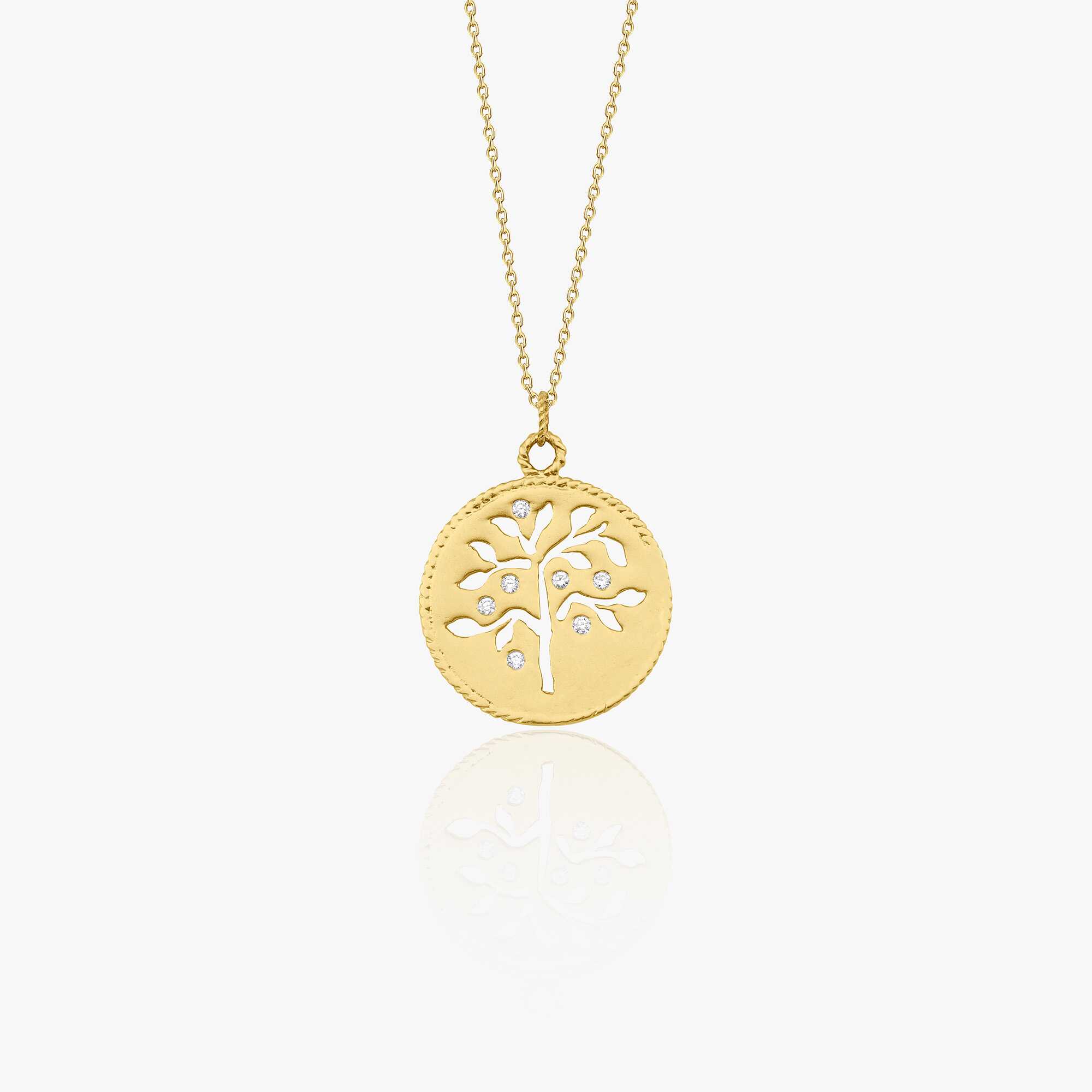Diamond Antique Tree Of Life Necklace