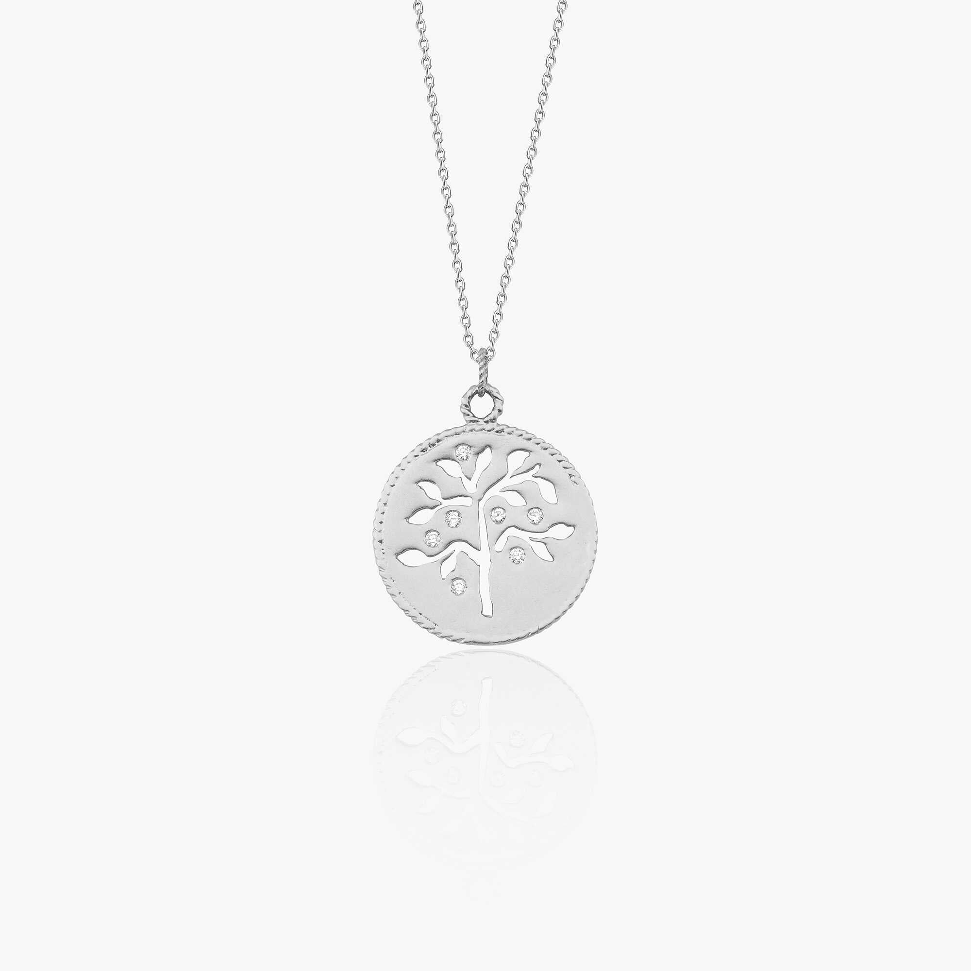 Diamond Antique Tree Of Life Necklace
