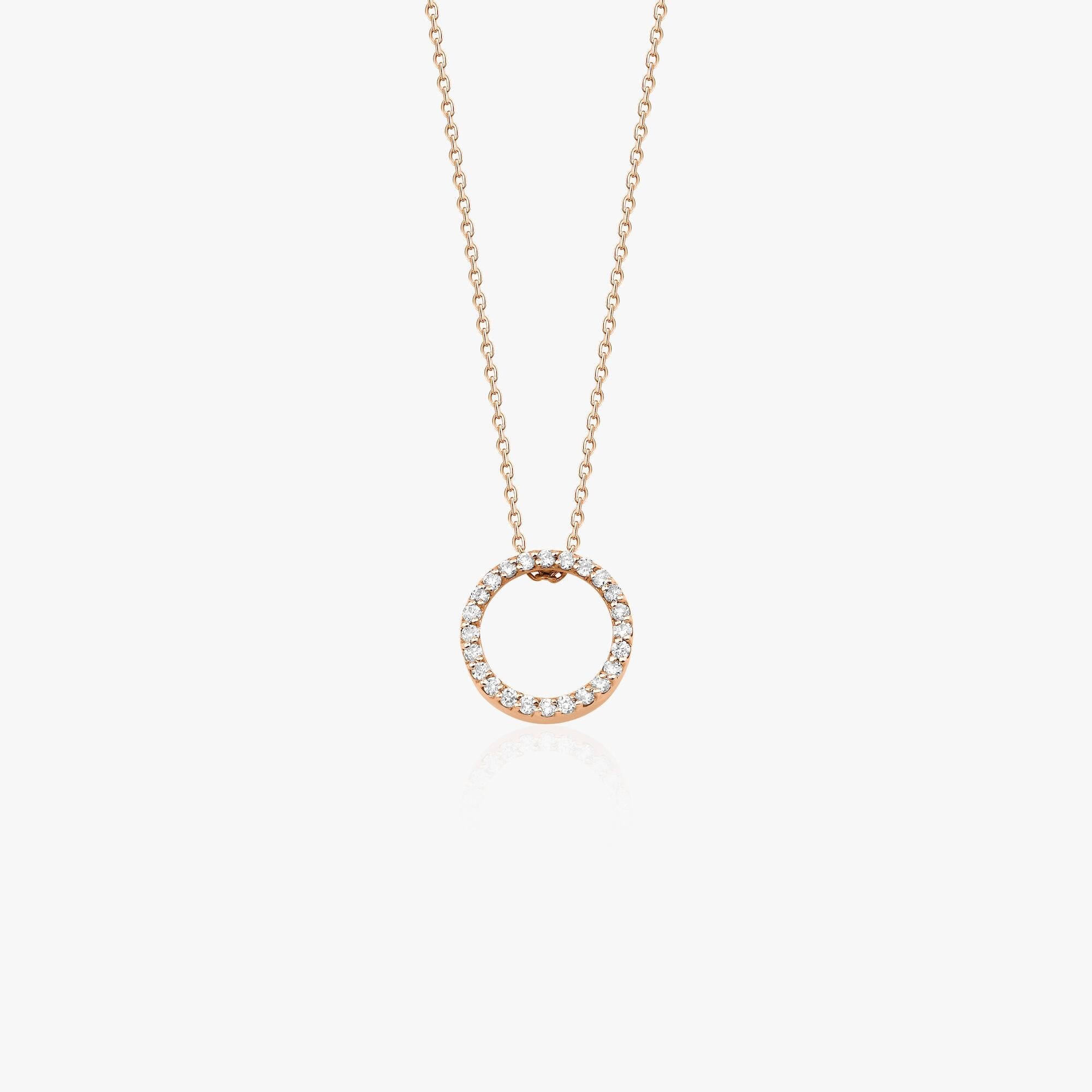 Open Diamond Circle Necklace