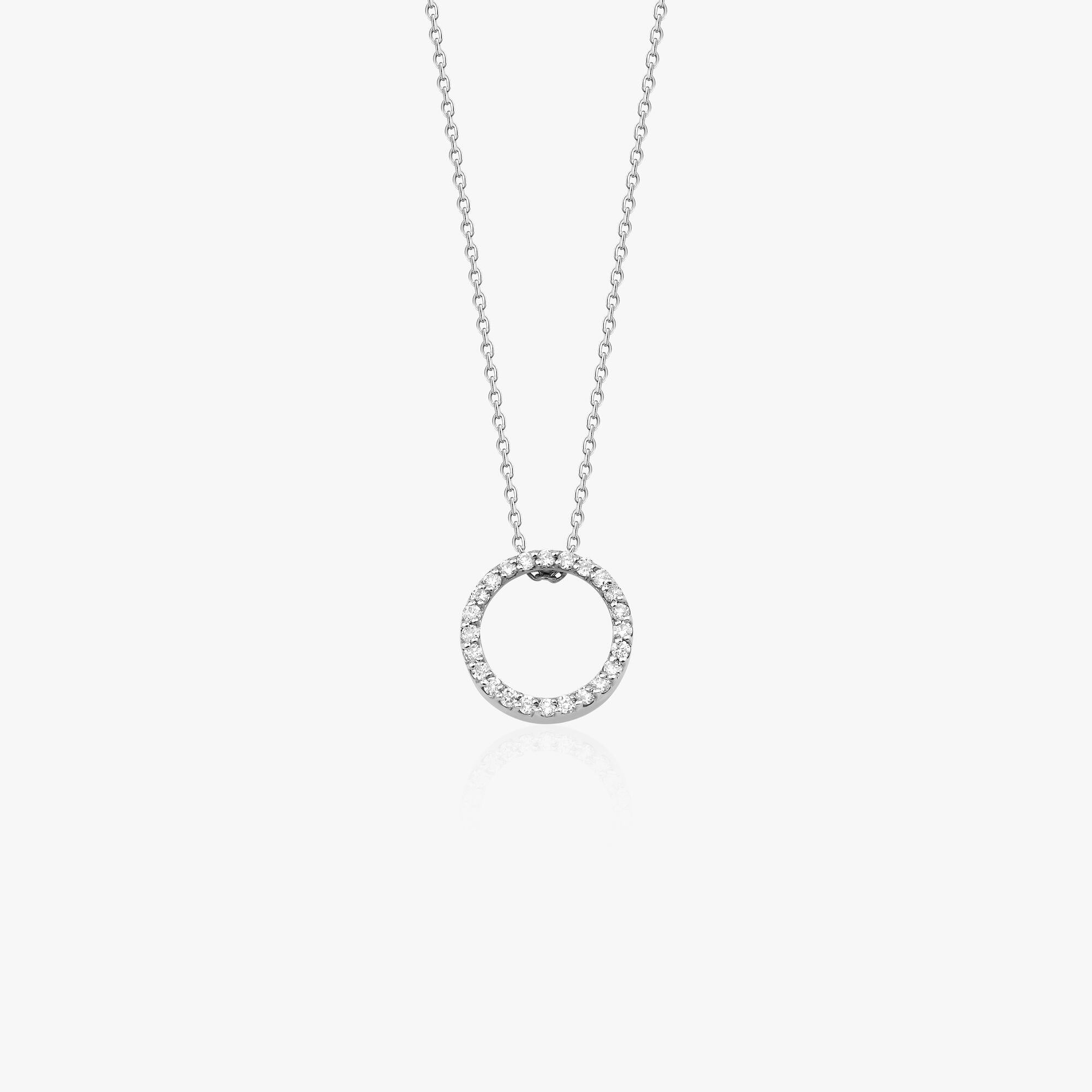 Open Diamond Circle Necklace