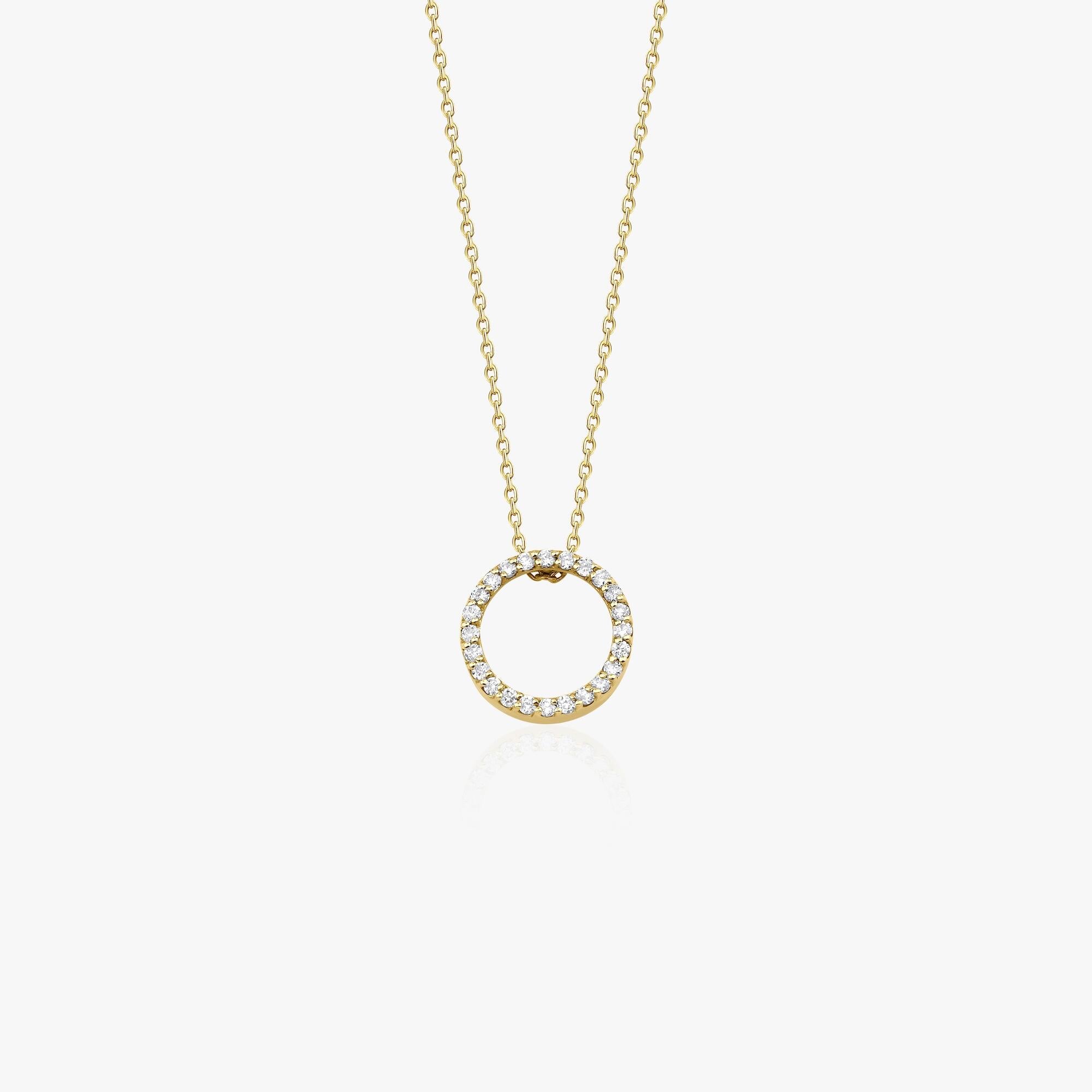 Open Diamond Circle Necklace