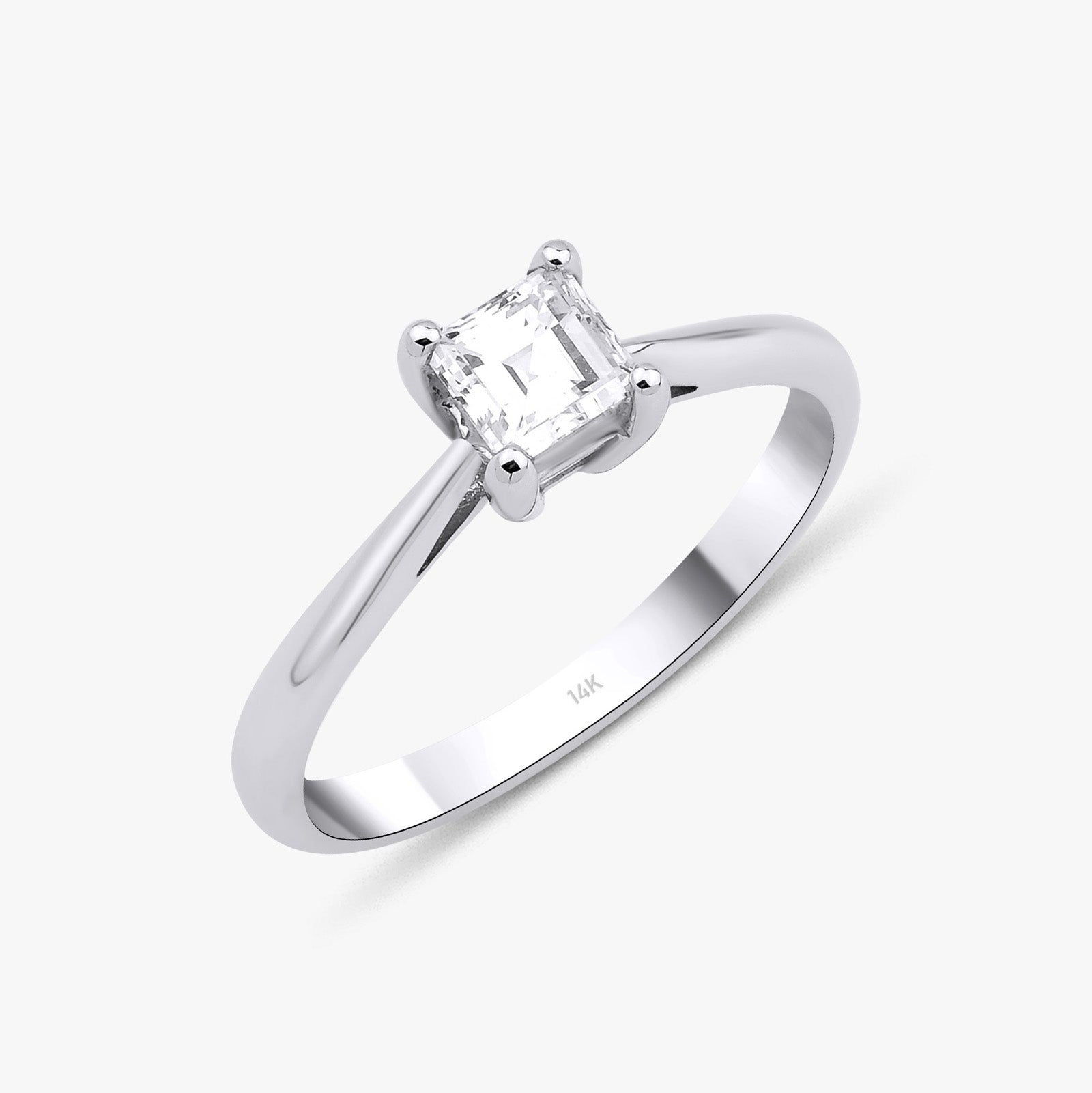 Princess Cut Solitaire Diamond Ring