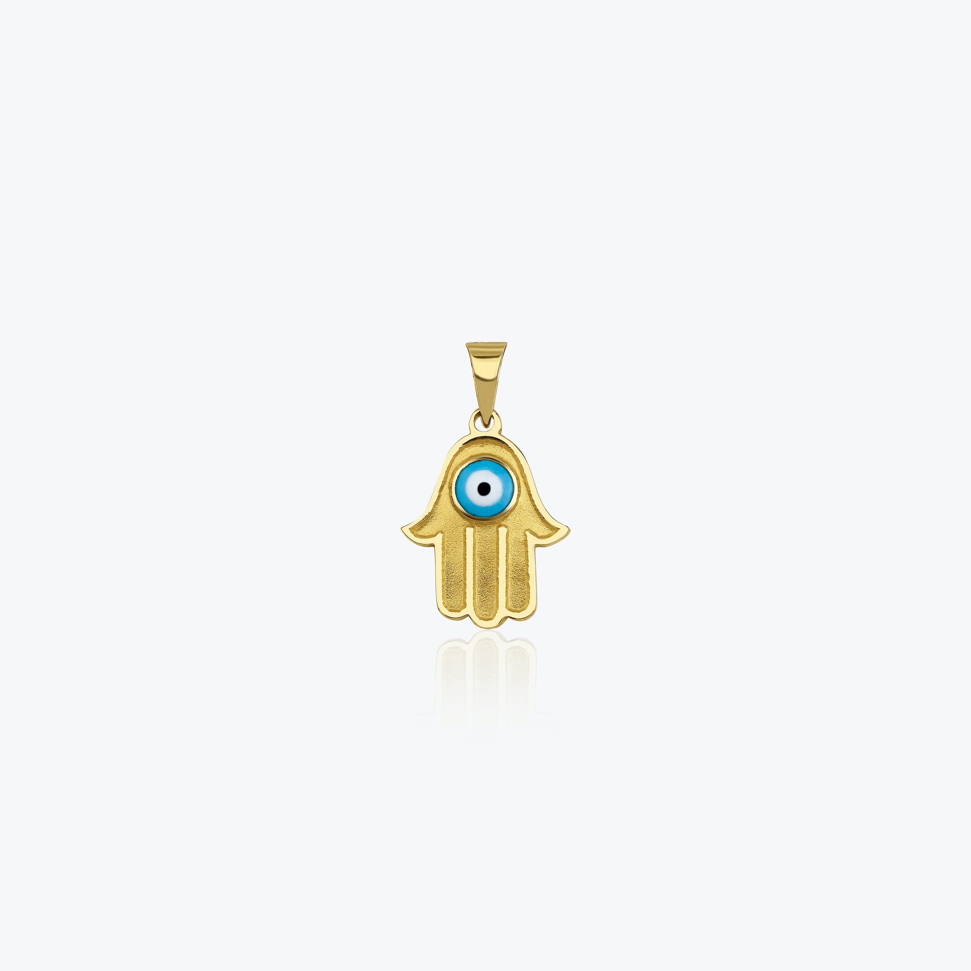 Small Vintage Hamsa Pendant in 14K Gold