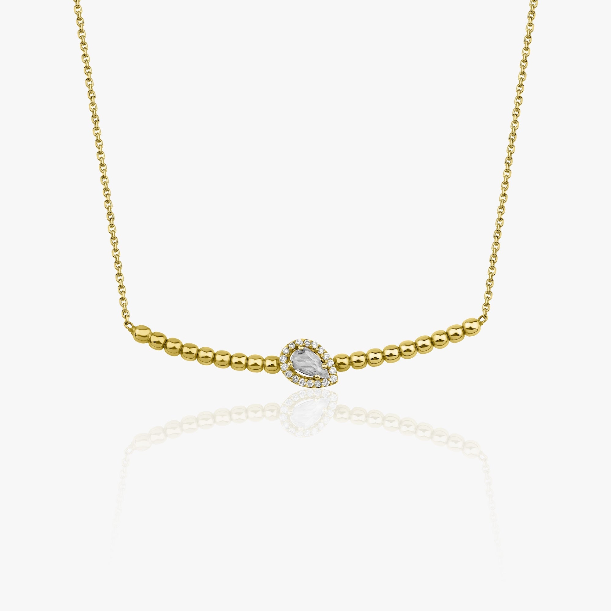 Diamond Curved Bar Necklace