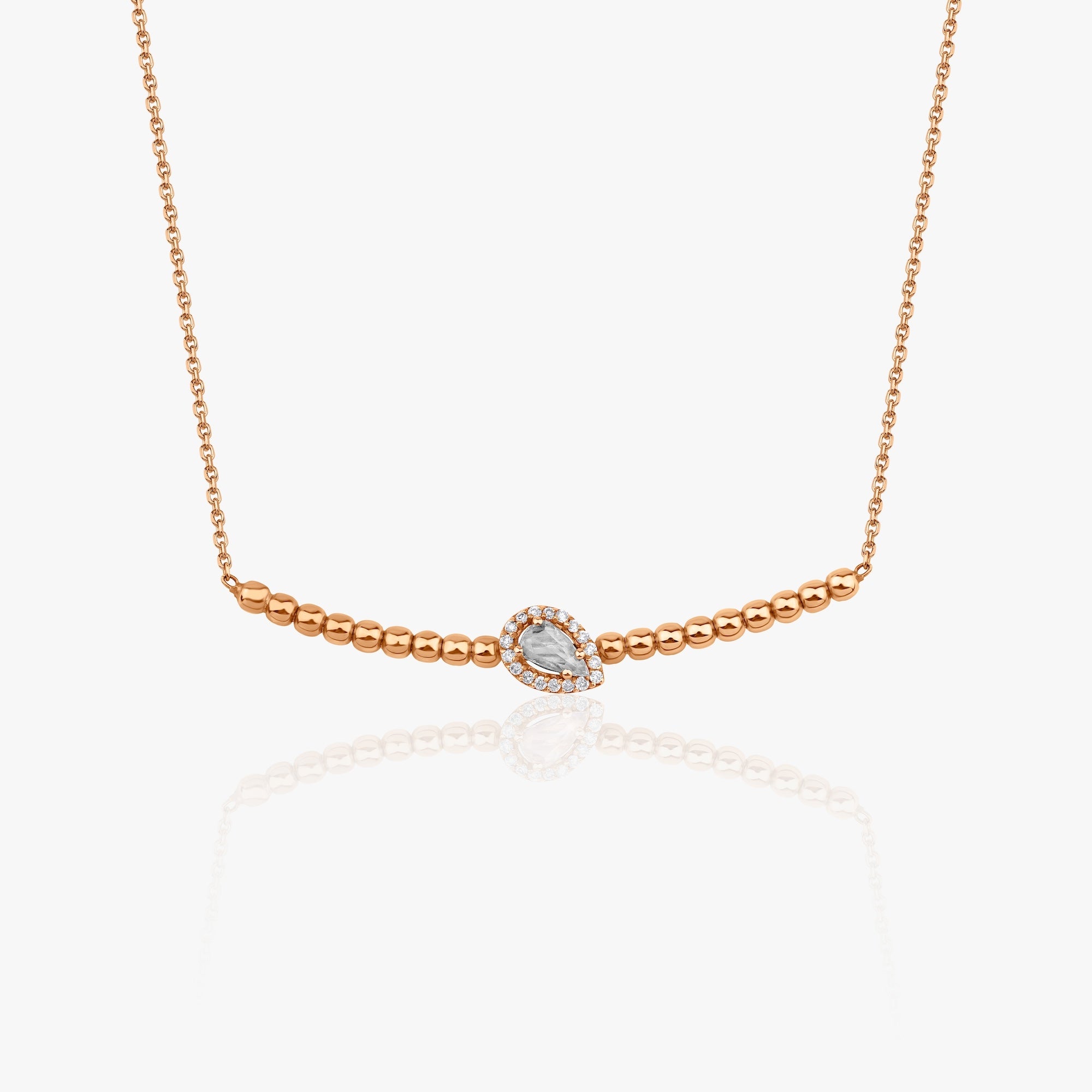 Diamond Curved Bar Necklace