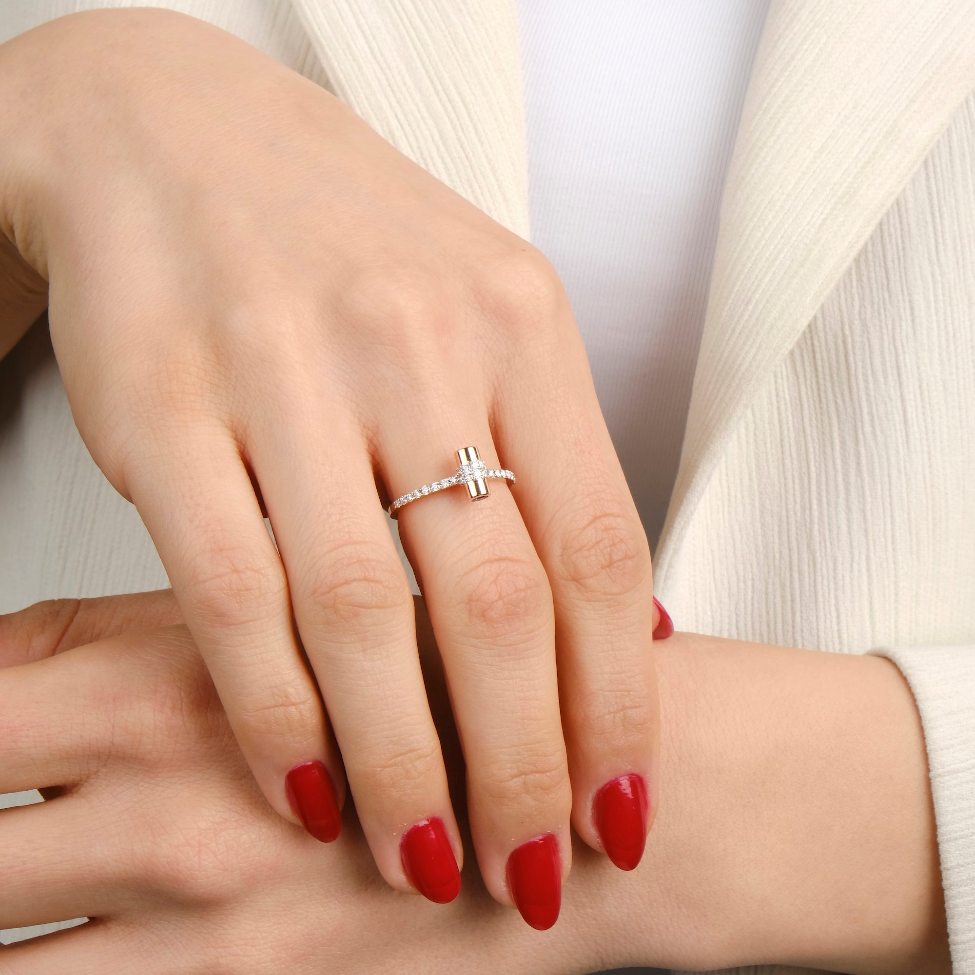 14K Gold Ruby and Diamond Ring