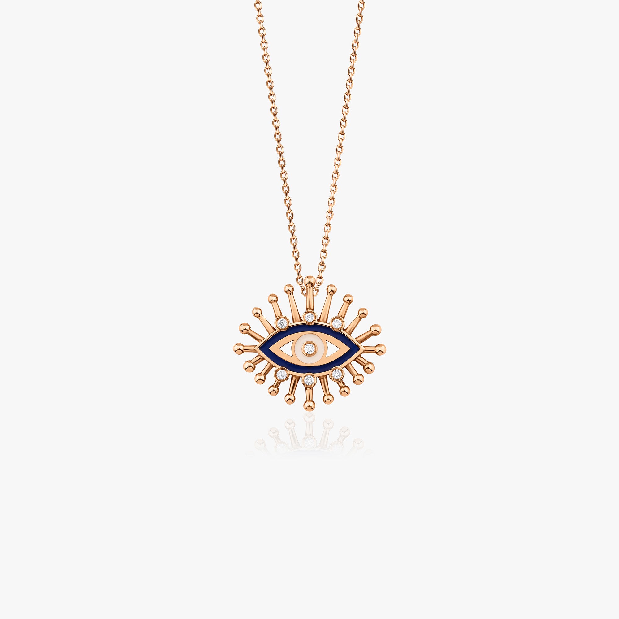 Diamond Dimension Eye Necklace in 14K Gold