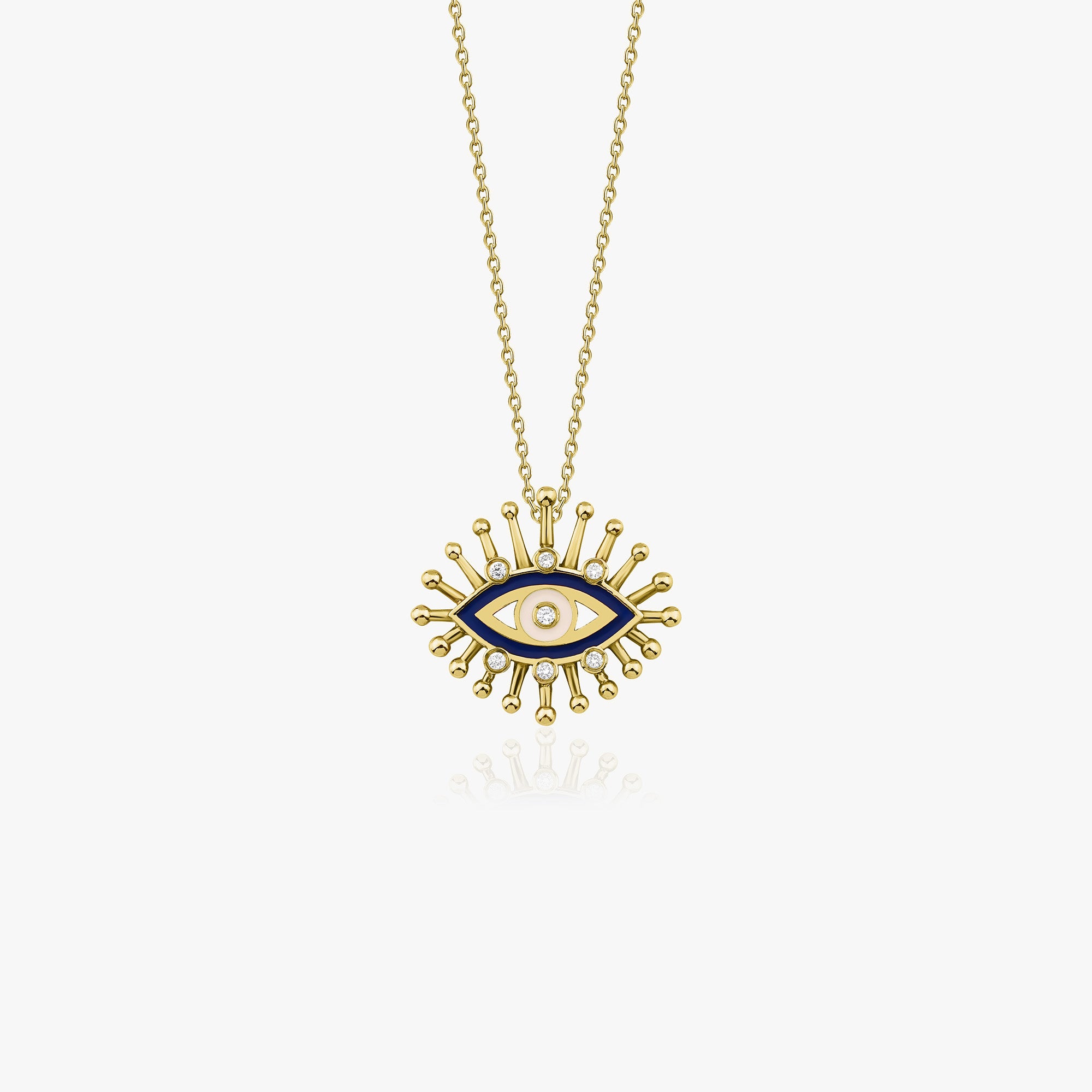 Diamond Dimension Eye Necklace in 14K Gold