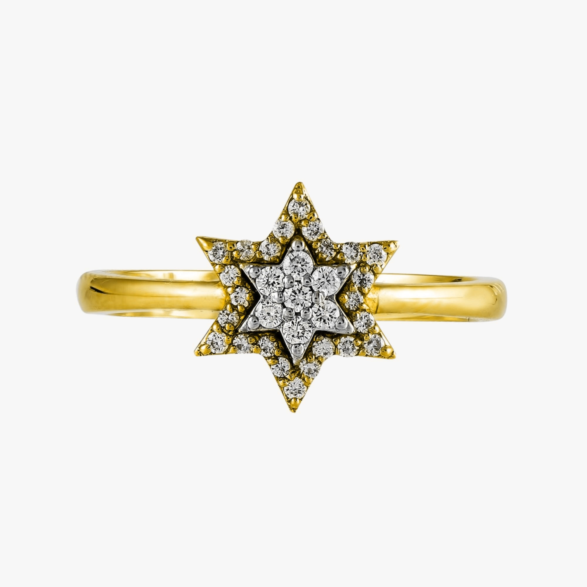 Diamond Starburst Ring in 18K Gold