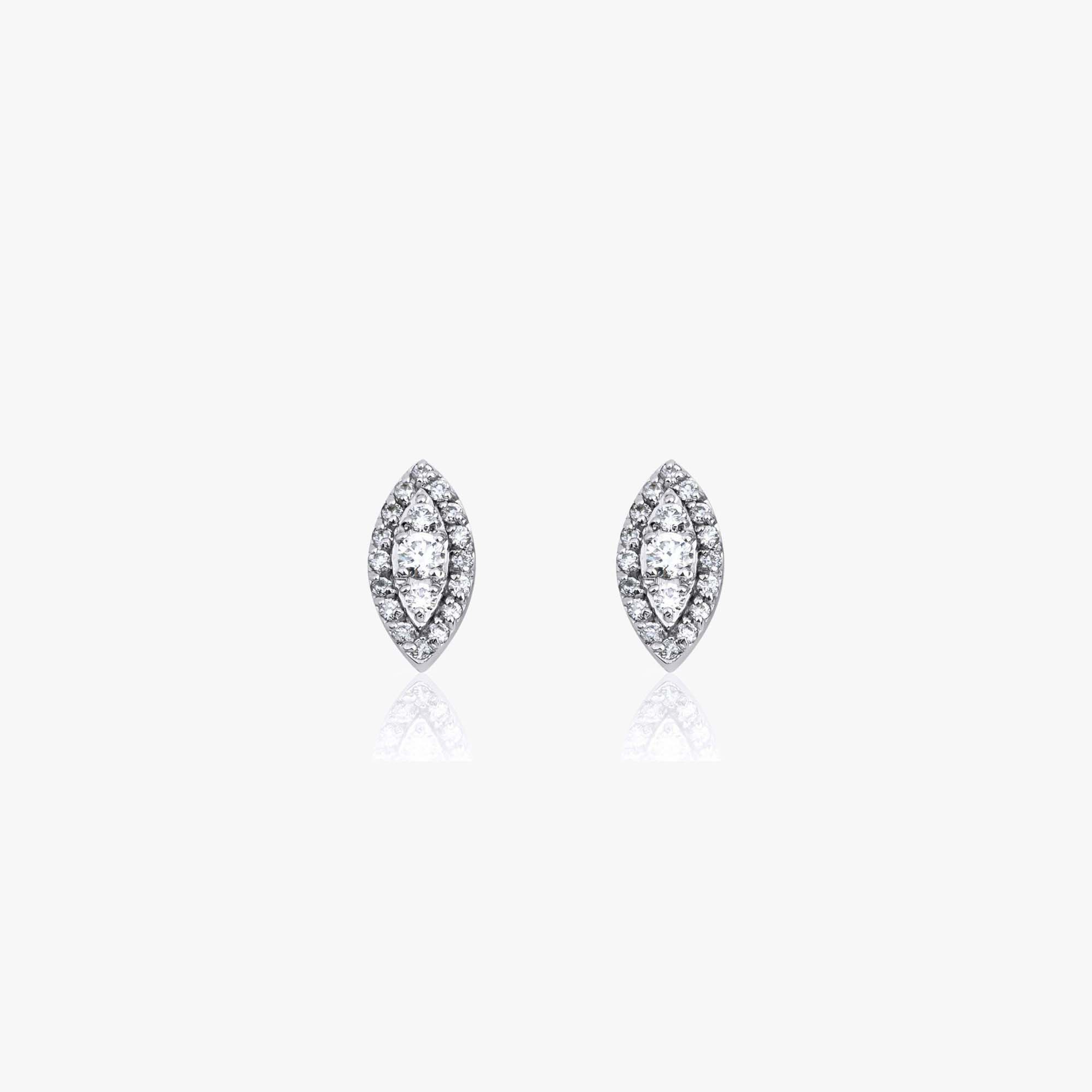 Diamond Dimension Studs in 18K Gold