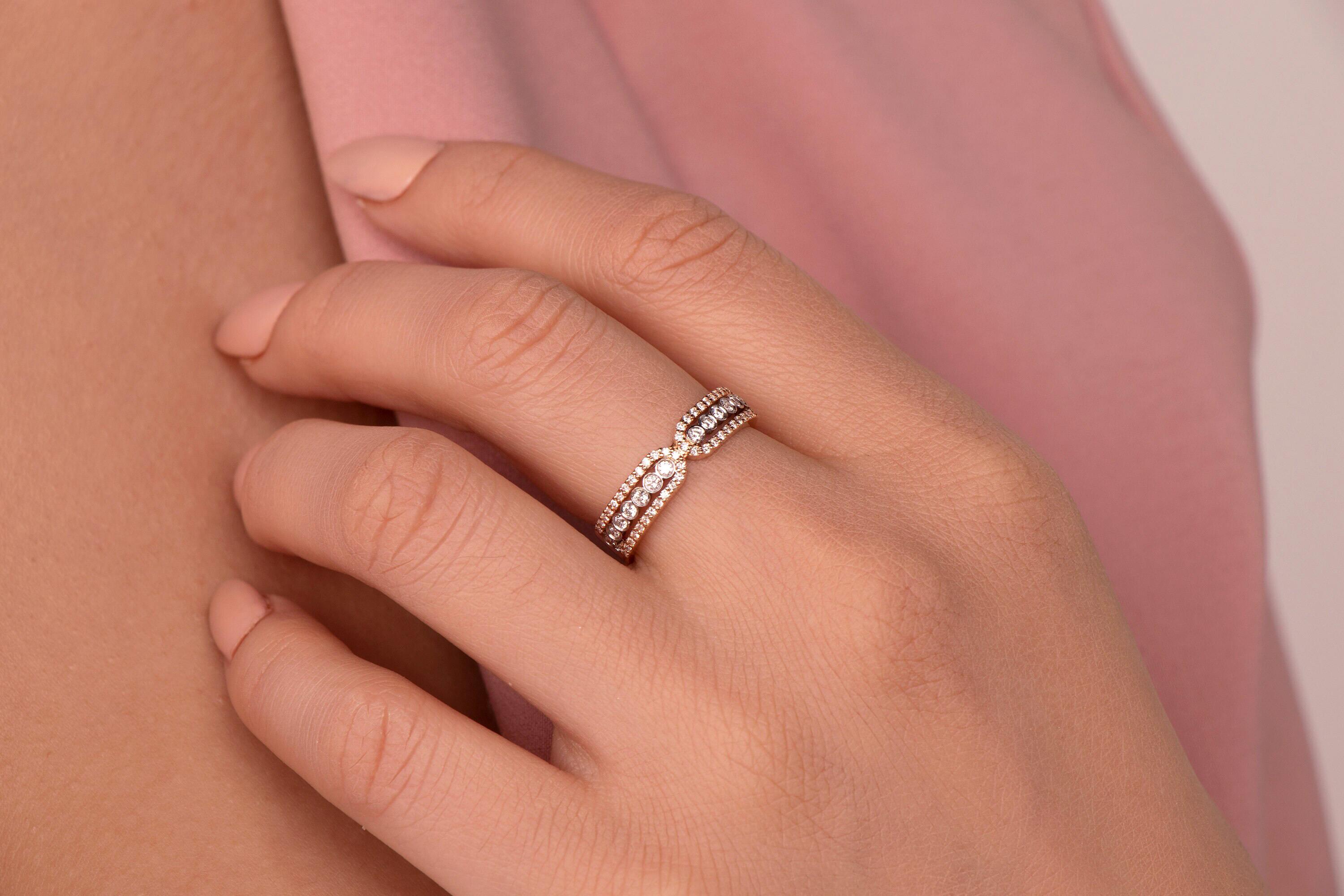 Diamond Harmony Band in 14K Gold