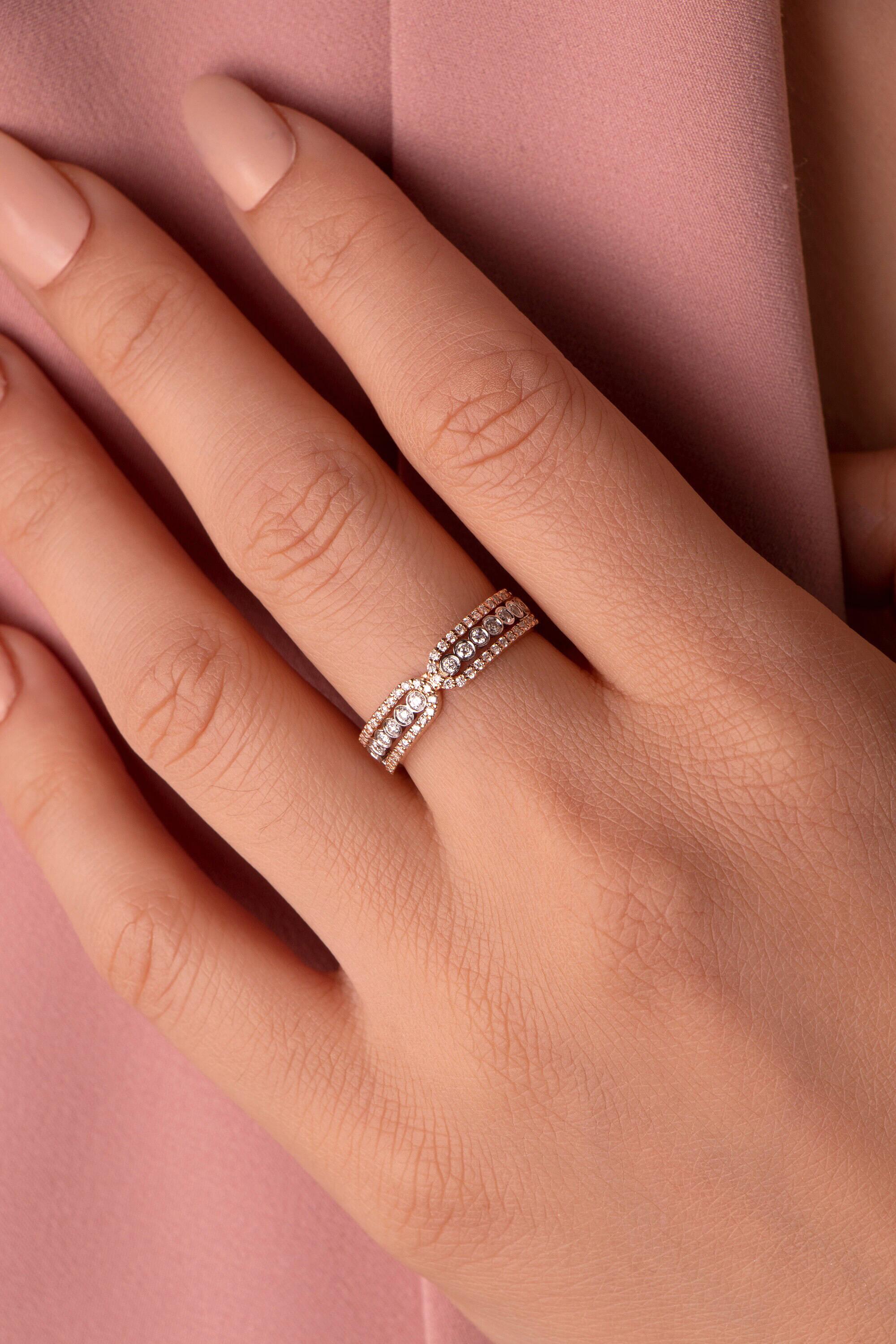 Diamond Harmony Band in 14K Gold