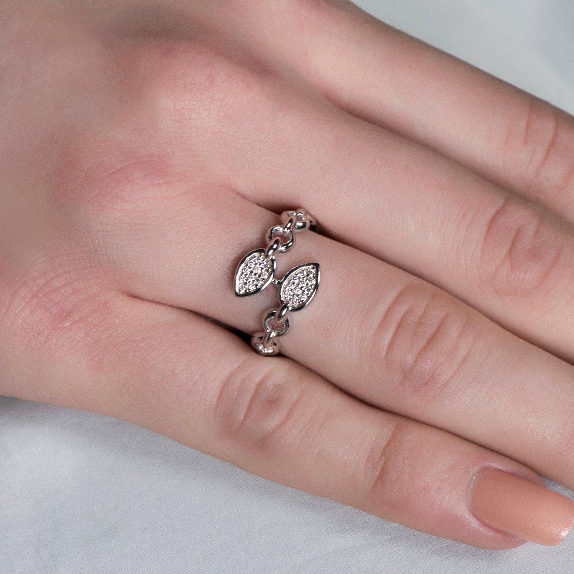 Diamond Dual Ring in 14K Gold