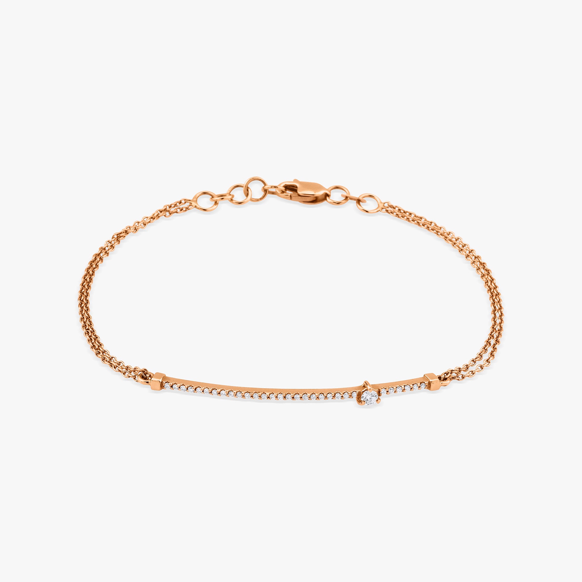 Diamond Bar Bracelet in 14K Gold