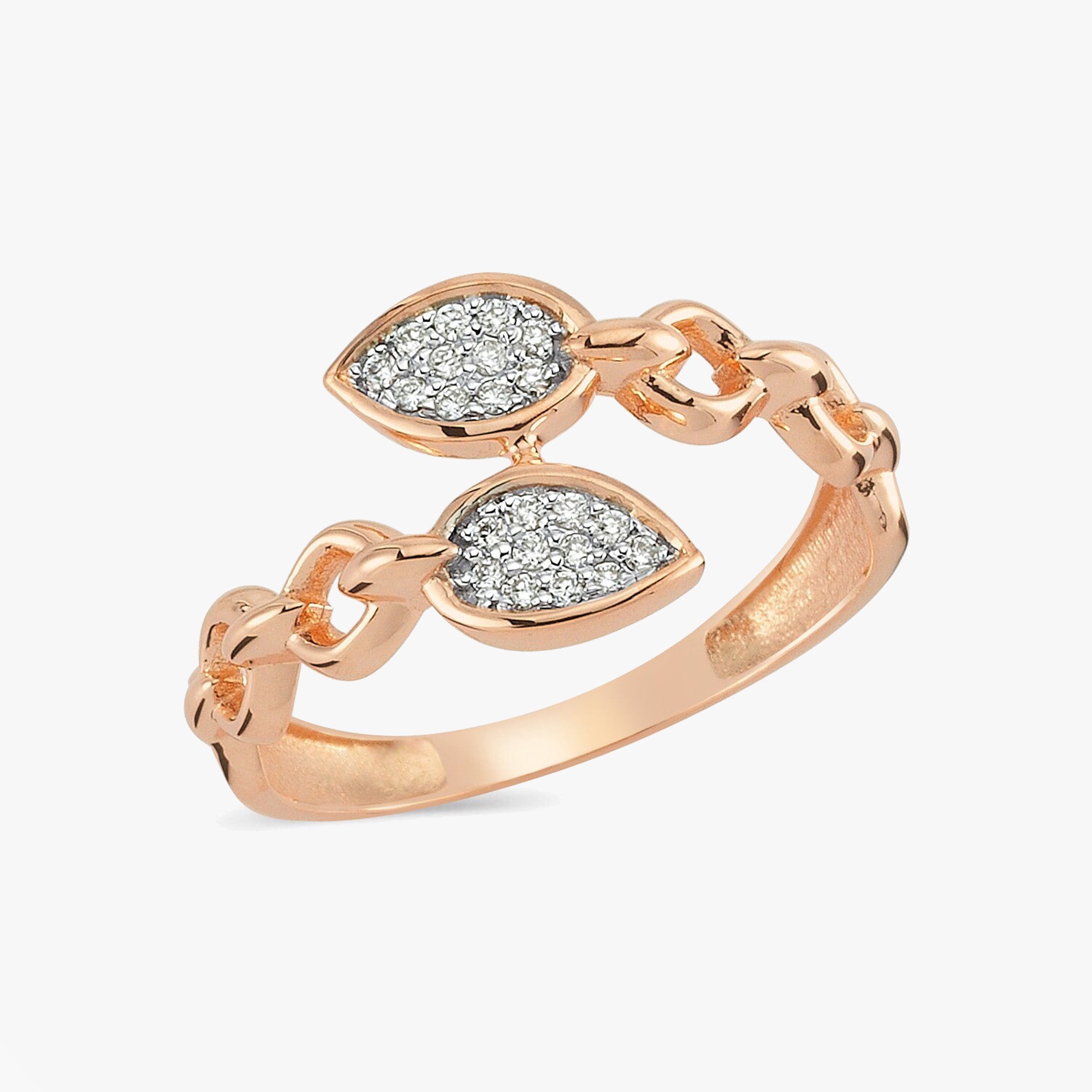 Diamond Dual Ring in 14K Gold