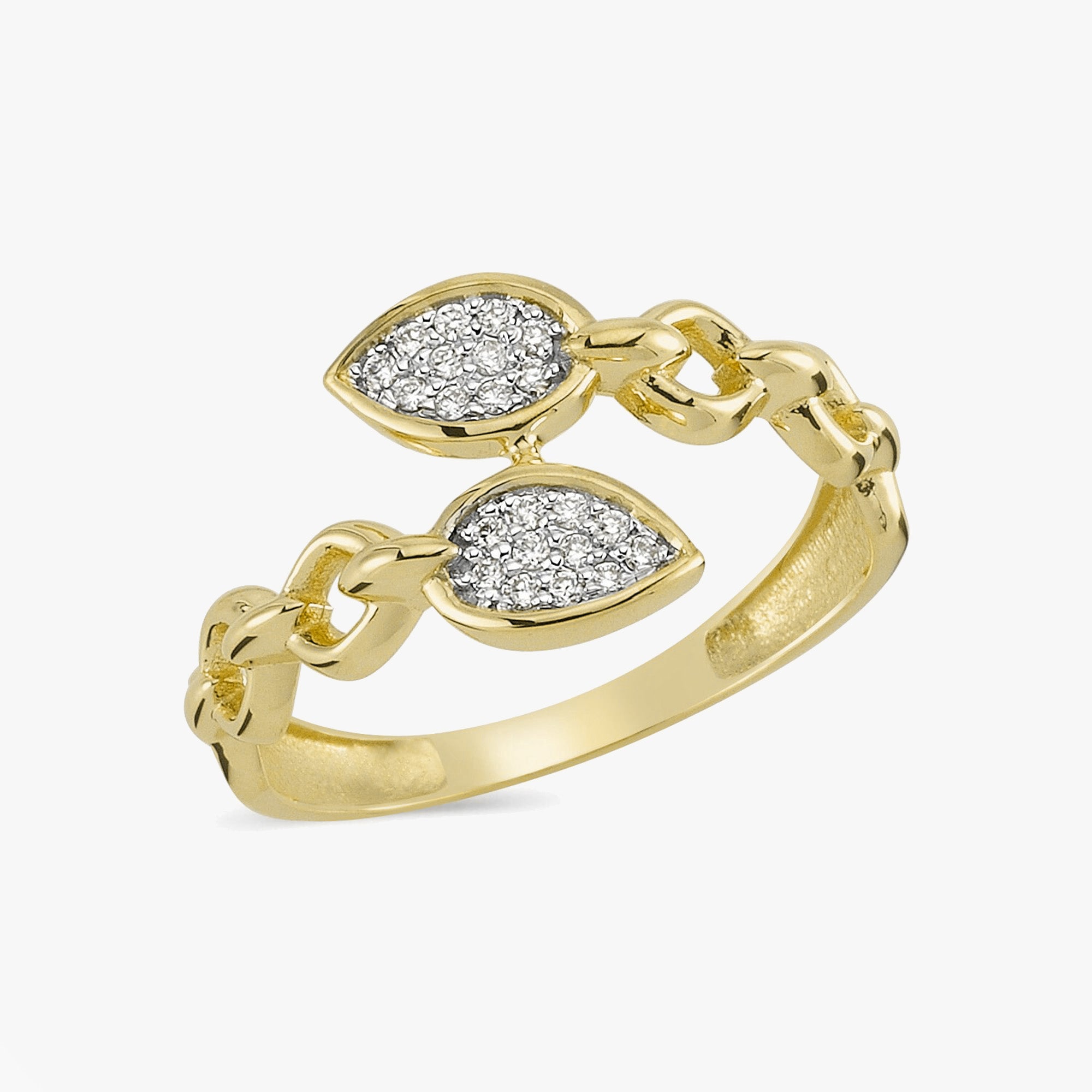 Diamond Dual Ring in 14K Gold