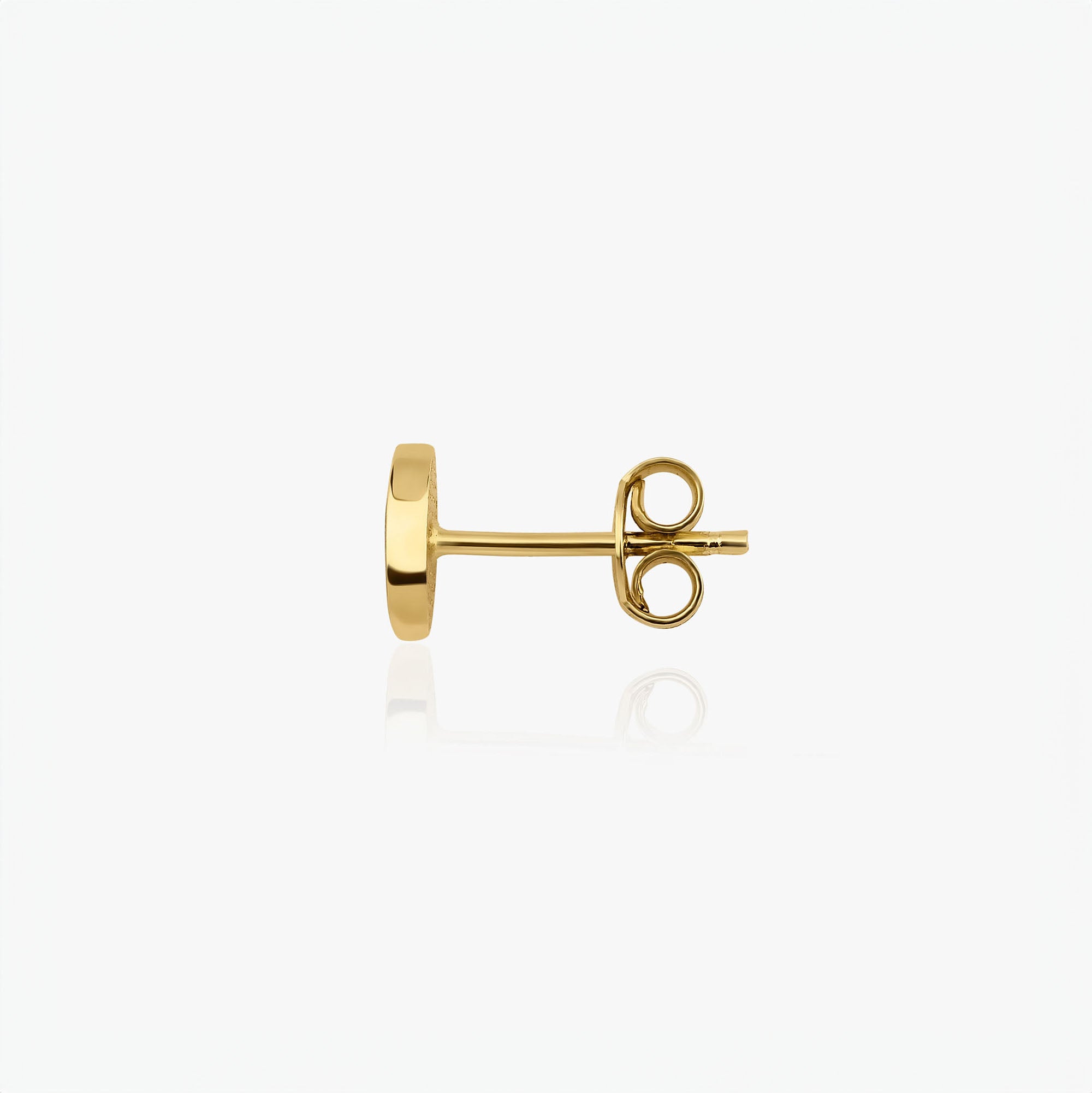 Single Mini Navy Blue Evil Eye Stud in 14K Gold