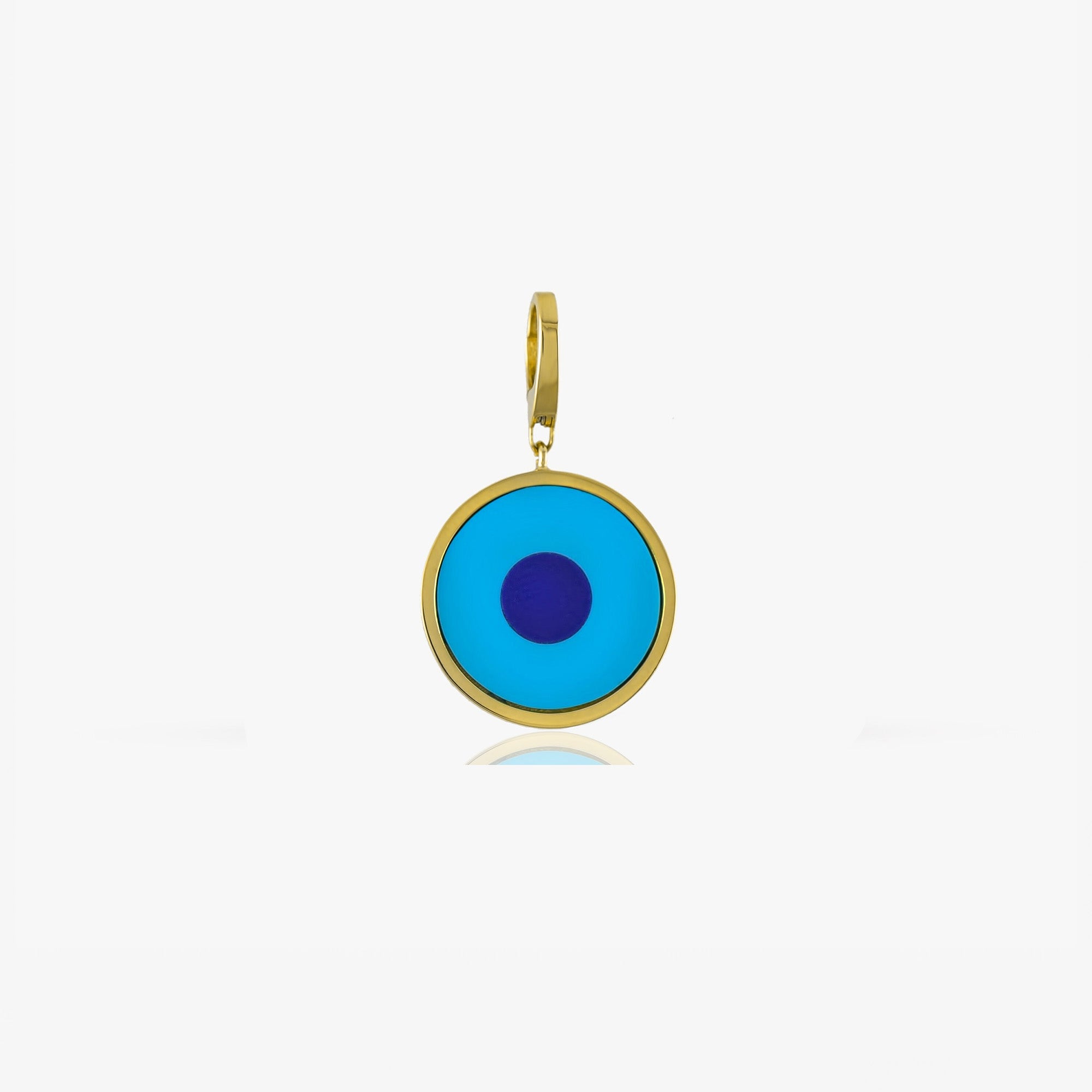 Attachable Evil Eye Pendant in 14K Gold
