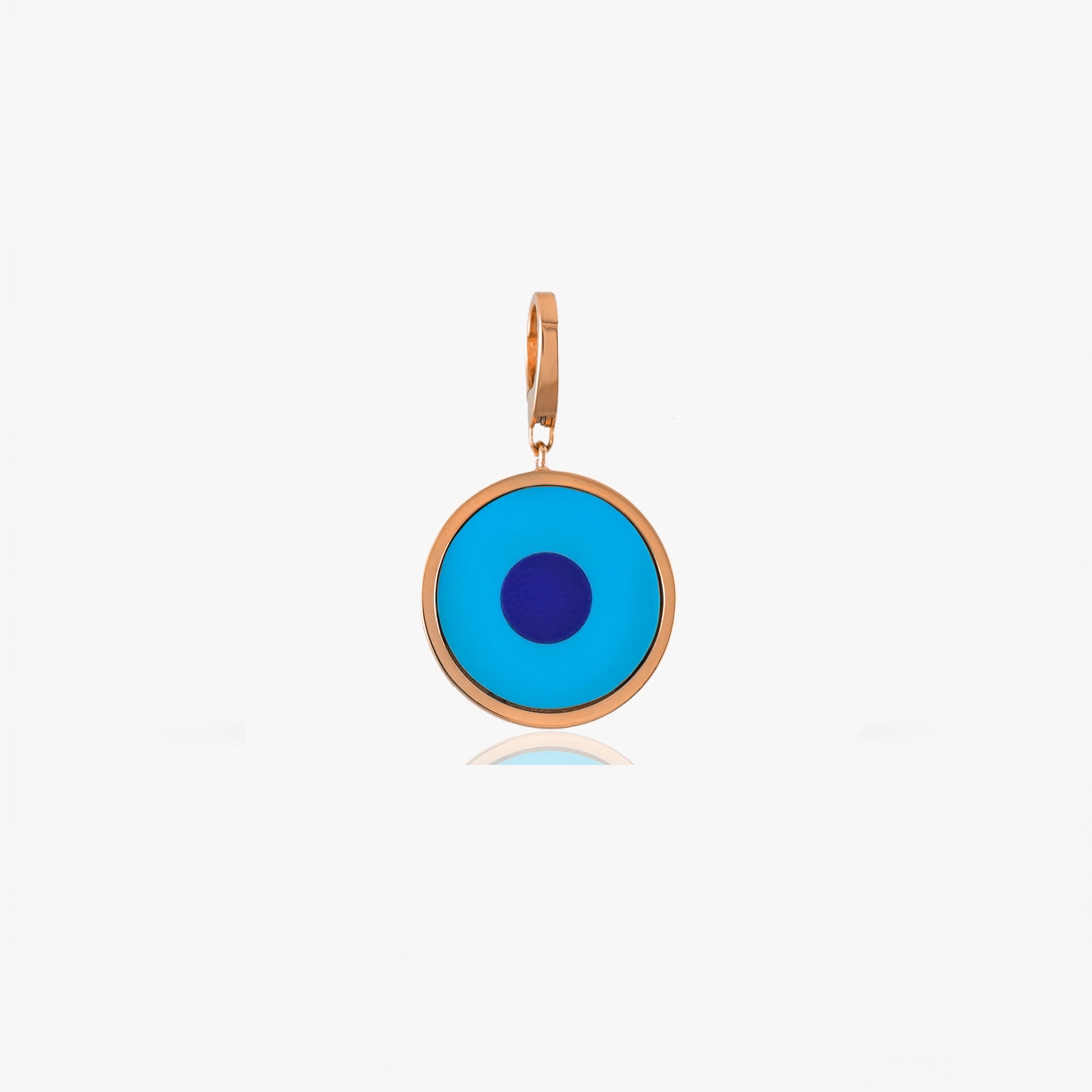 Attachable Evil Eye Pendant in 14K Gold