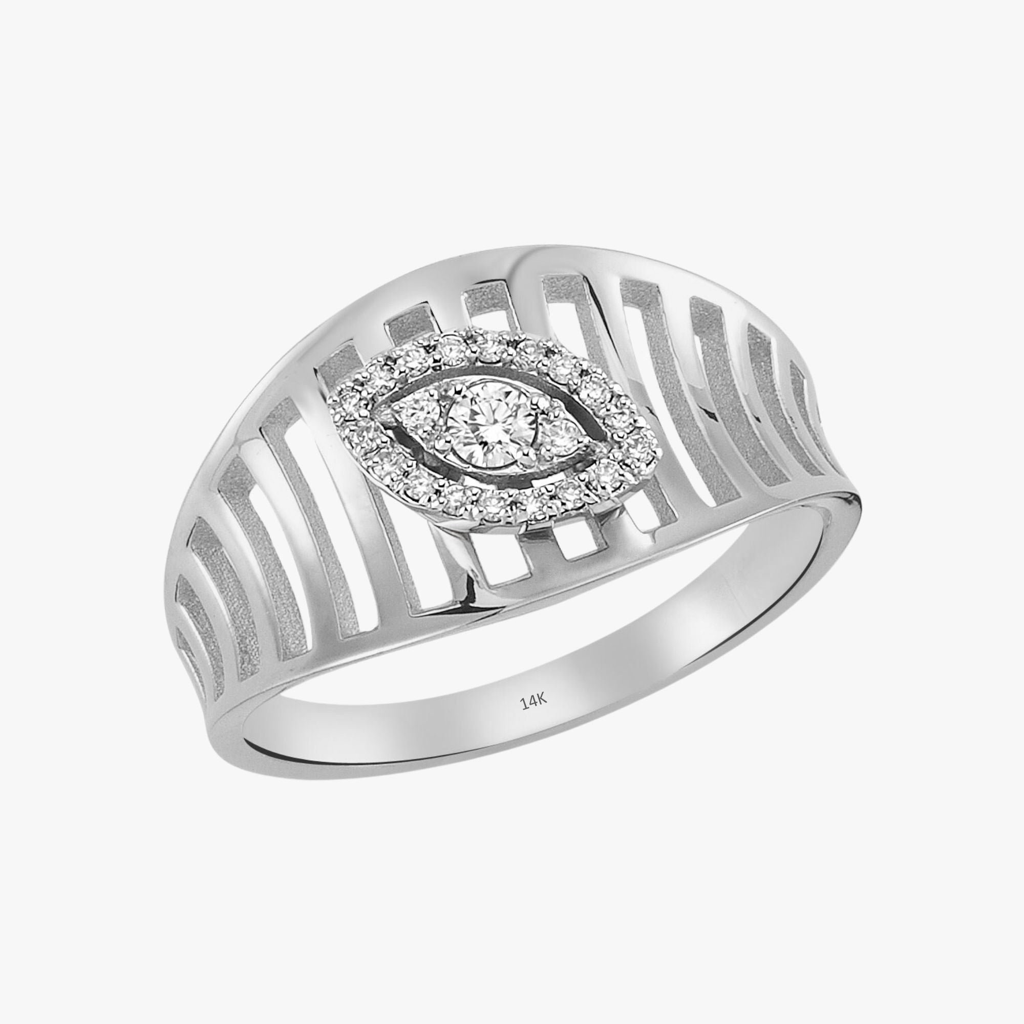 Diamond Eye Ring in 14K Gold