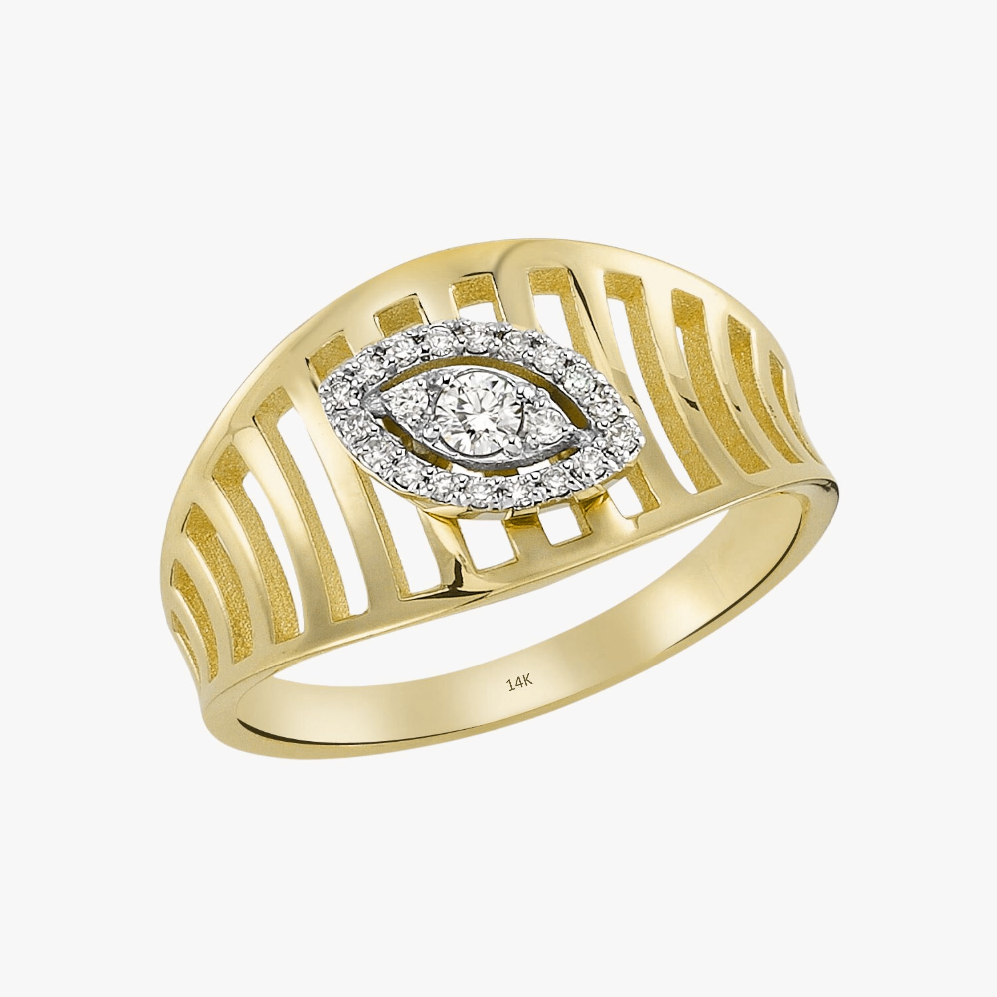 Diamond Eye Ring in 14K Gold