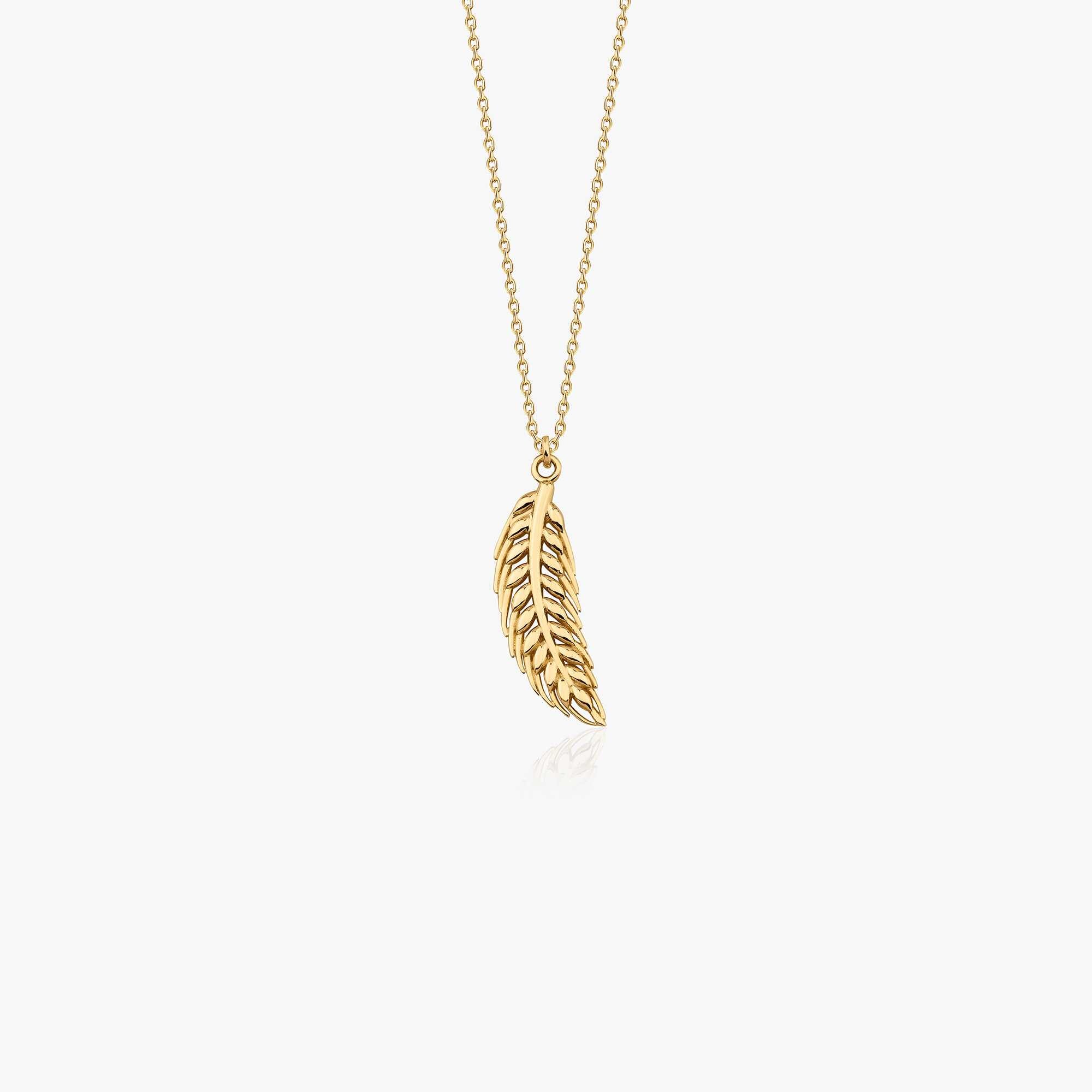 Olive Branch Necklace in 14K Gold