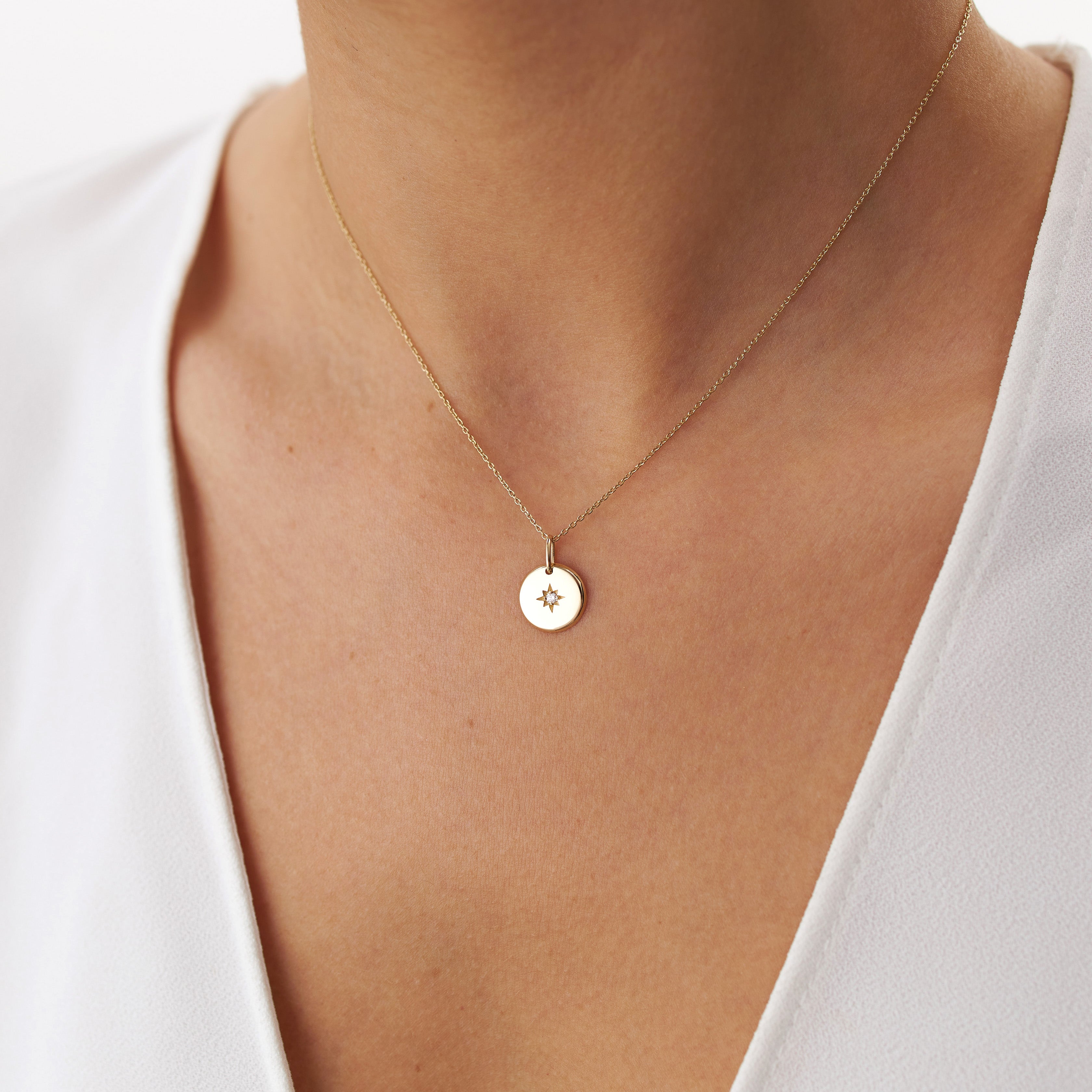 Diamond North Star Pendant Necklace