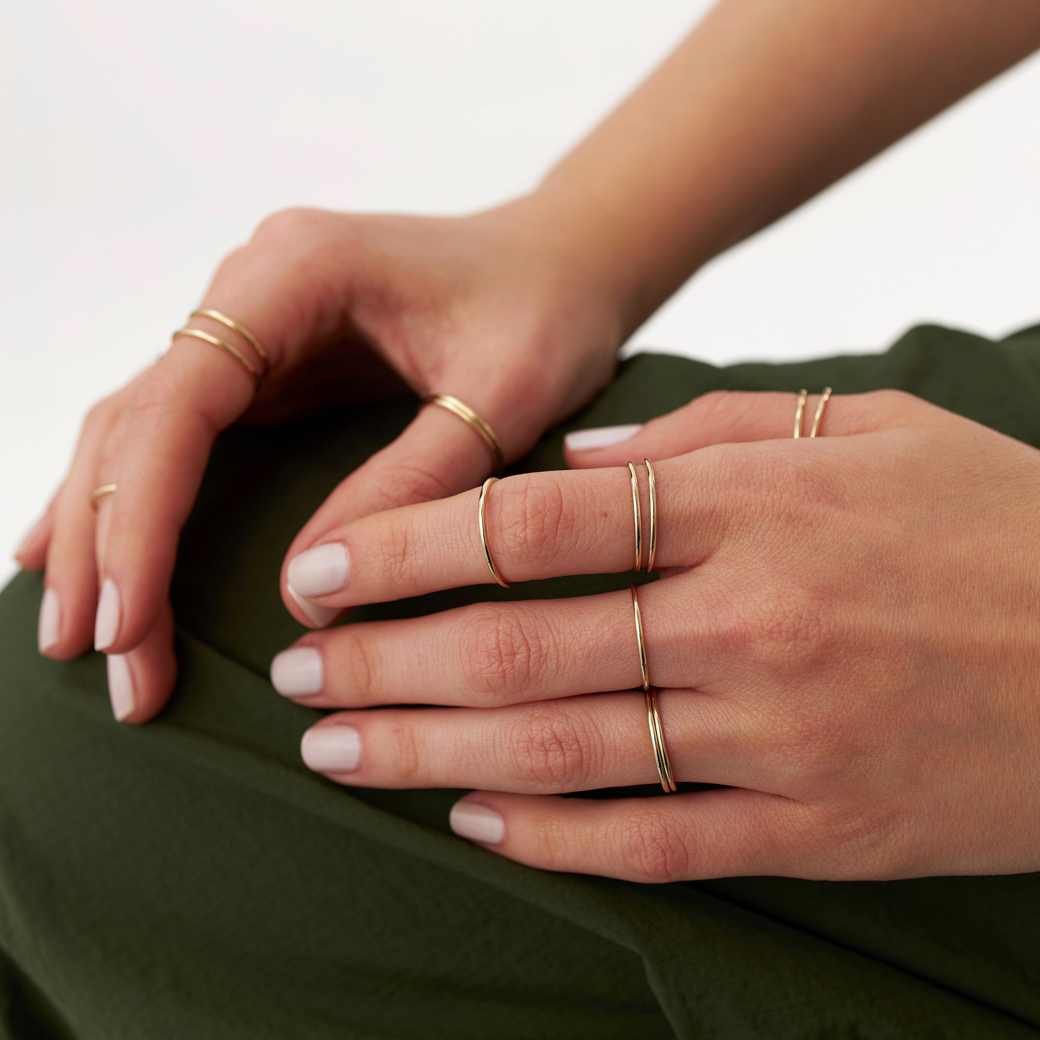 Thin Simple Gold Band in 14K Gold