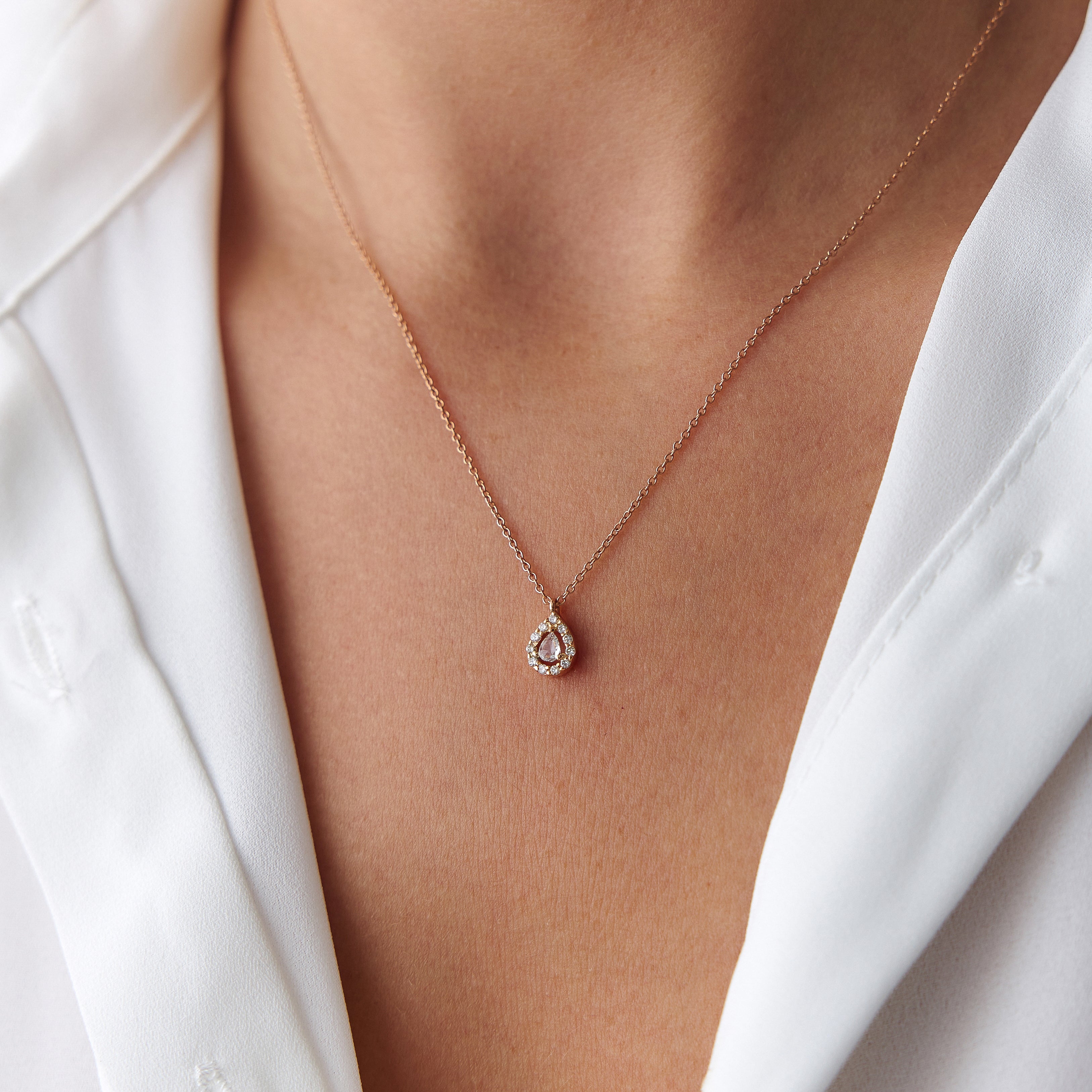 Rose Cut Diamond Necklace