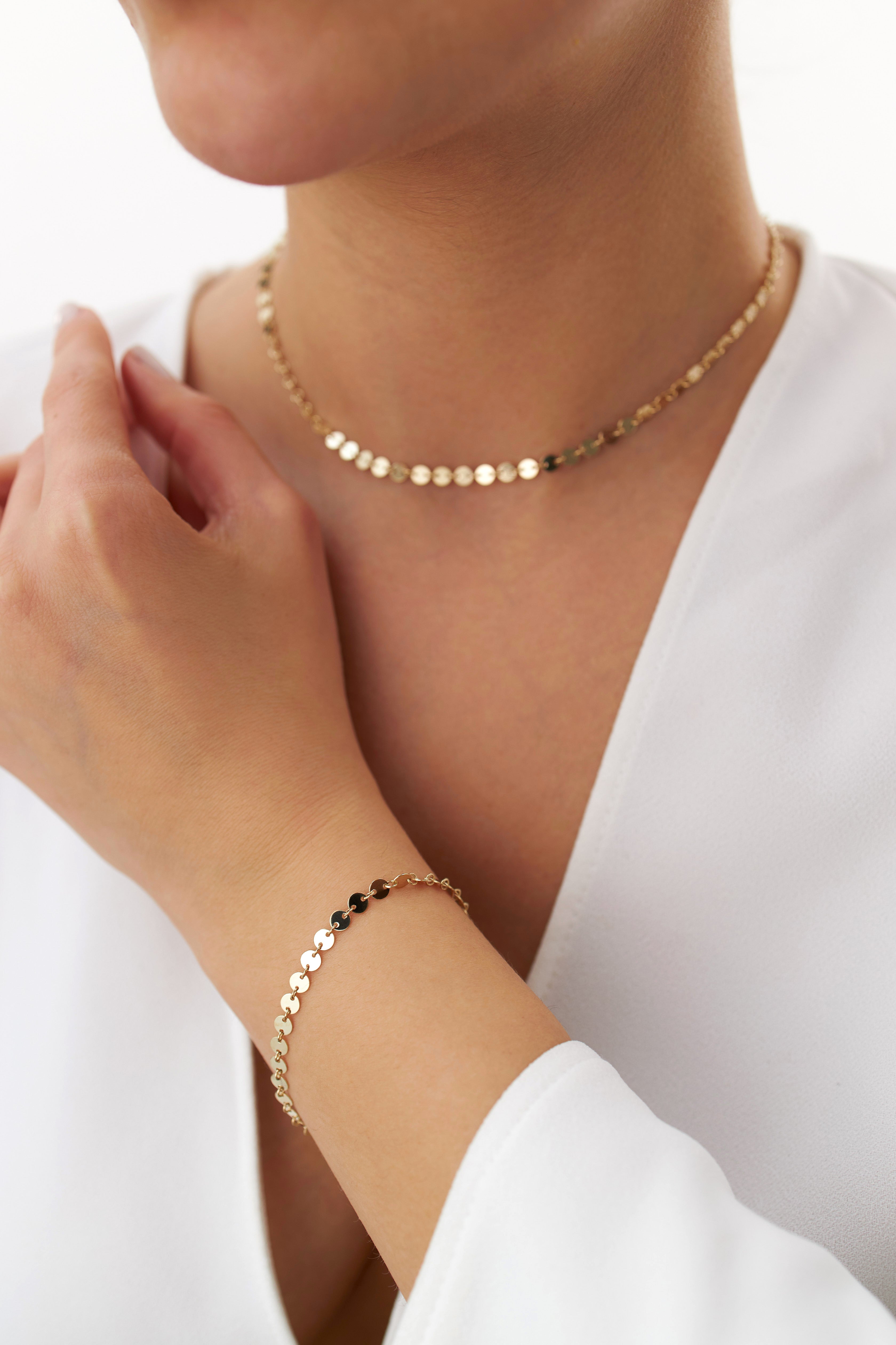 Circle Chain Bracelet in 14K Gold