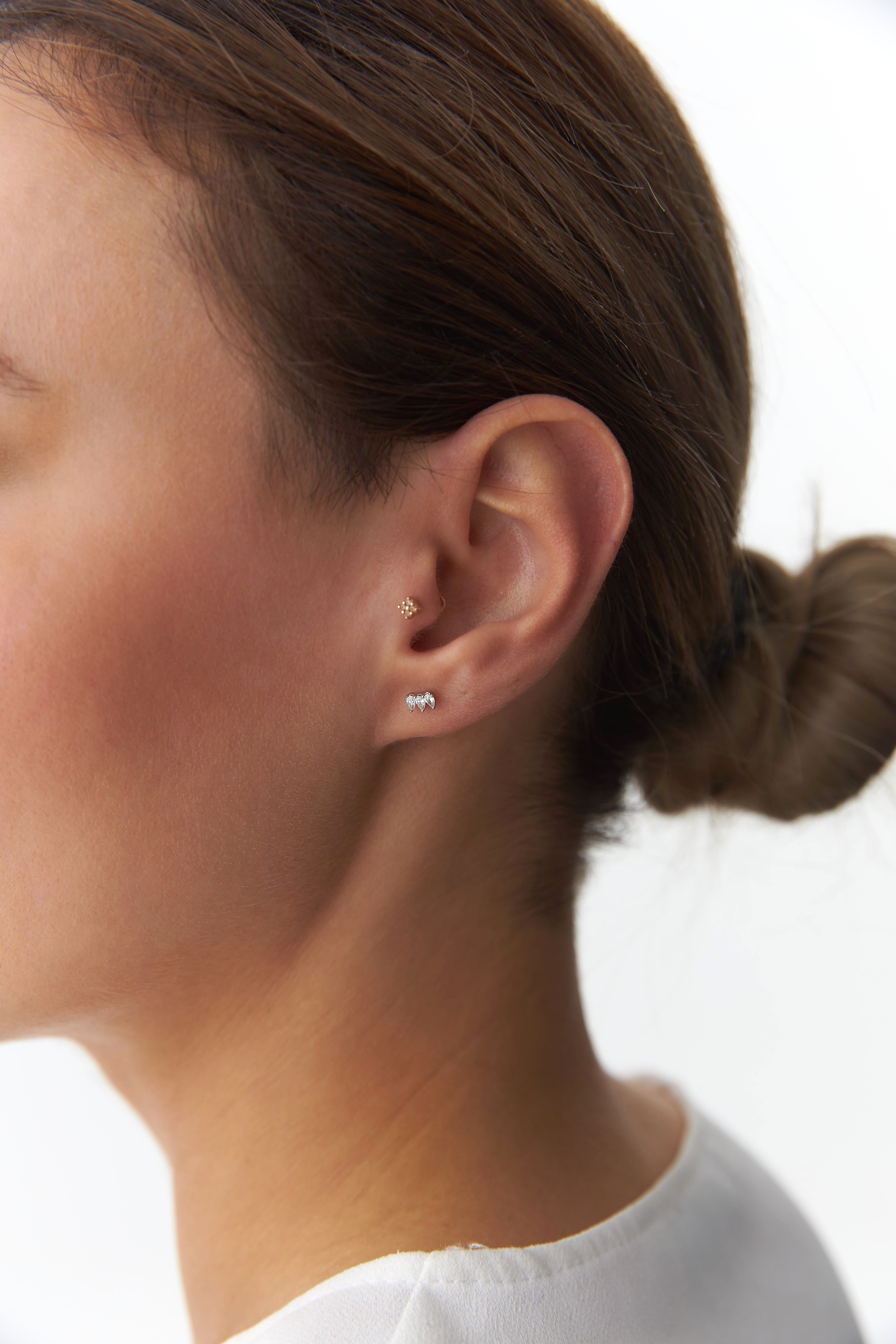 Pear Cut Diamond Stud Earrings Available in 14K and 18K Gold