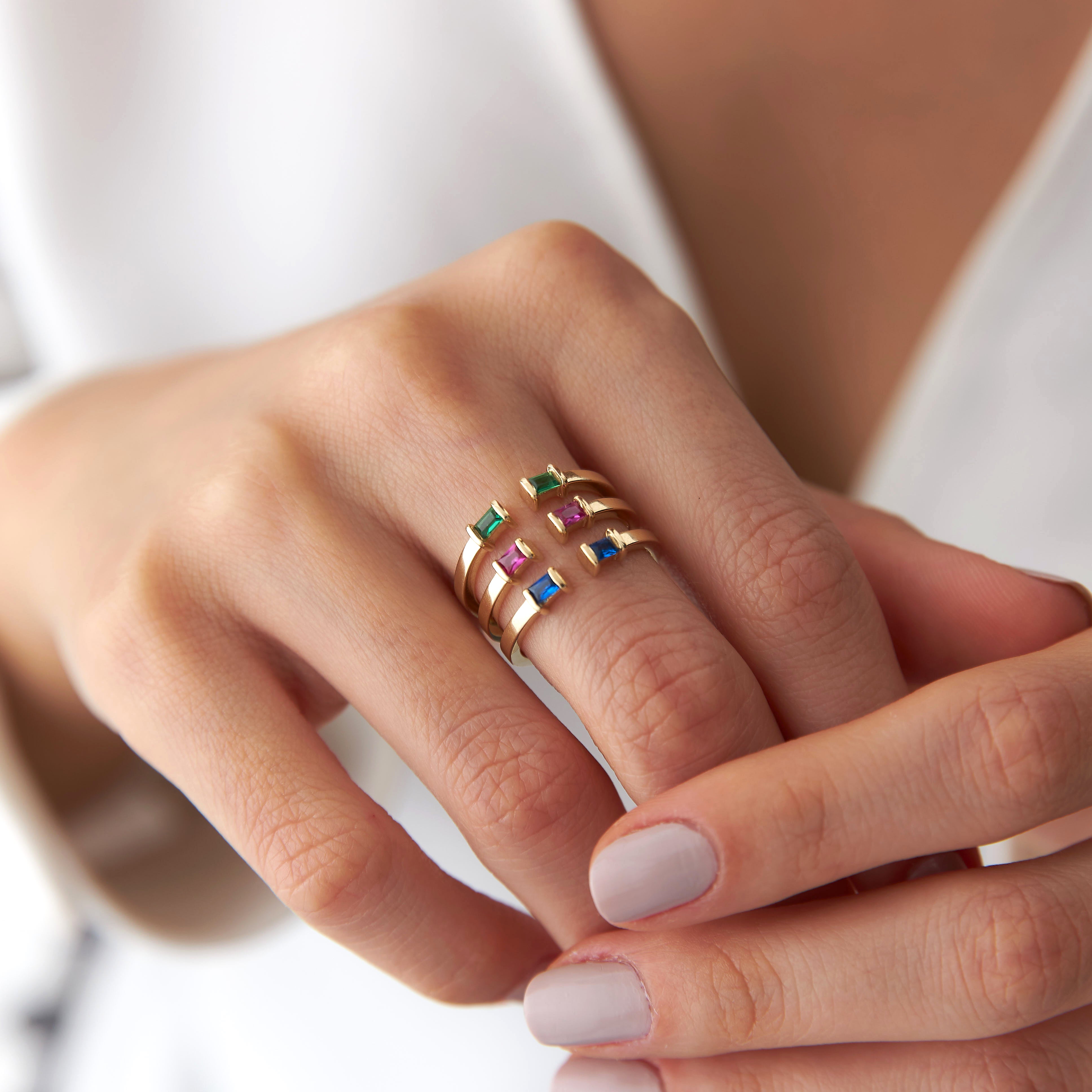 Open Cuff Ring in 14K Gold