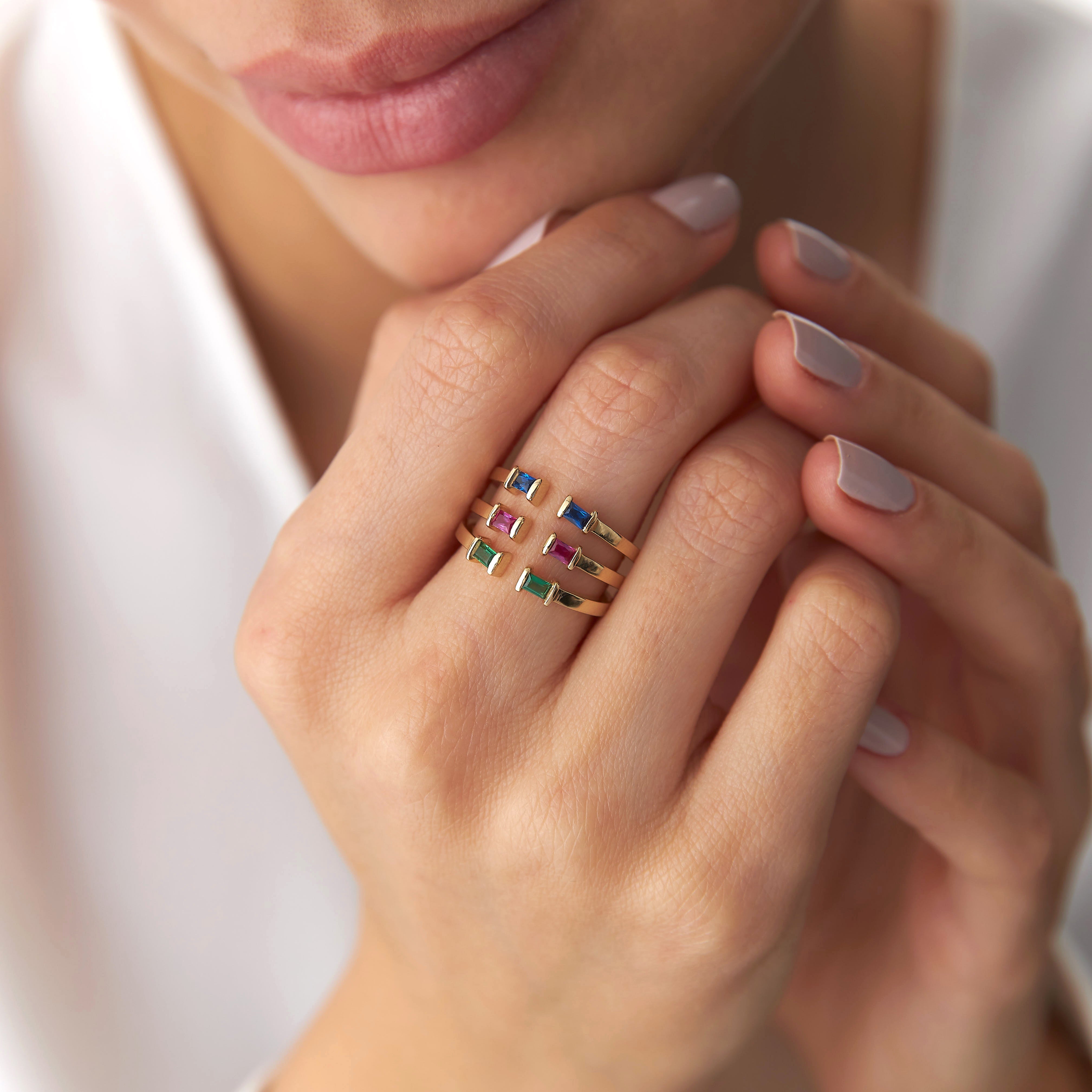 Open Cuff Ring in 14K Gold