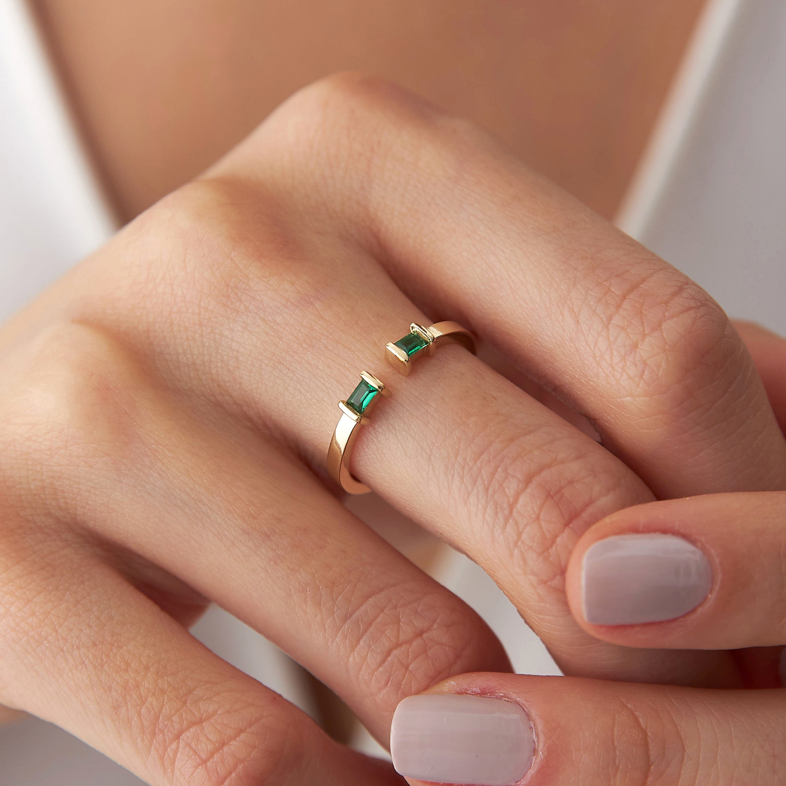 Open Cuff Ring in 14K Gold