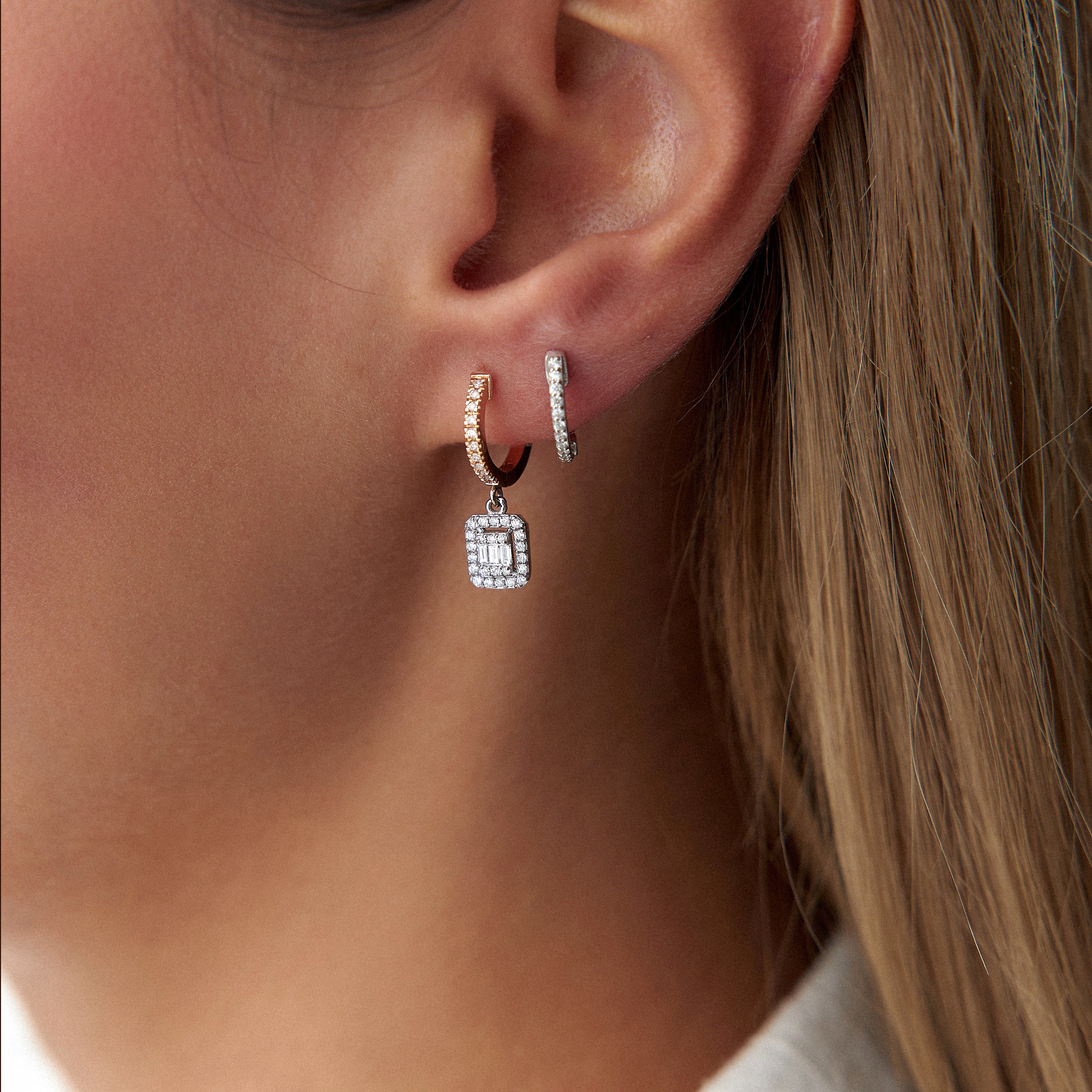 Diamond Dangle Earrings in 14K Gold