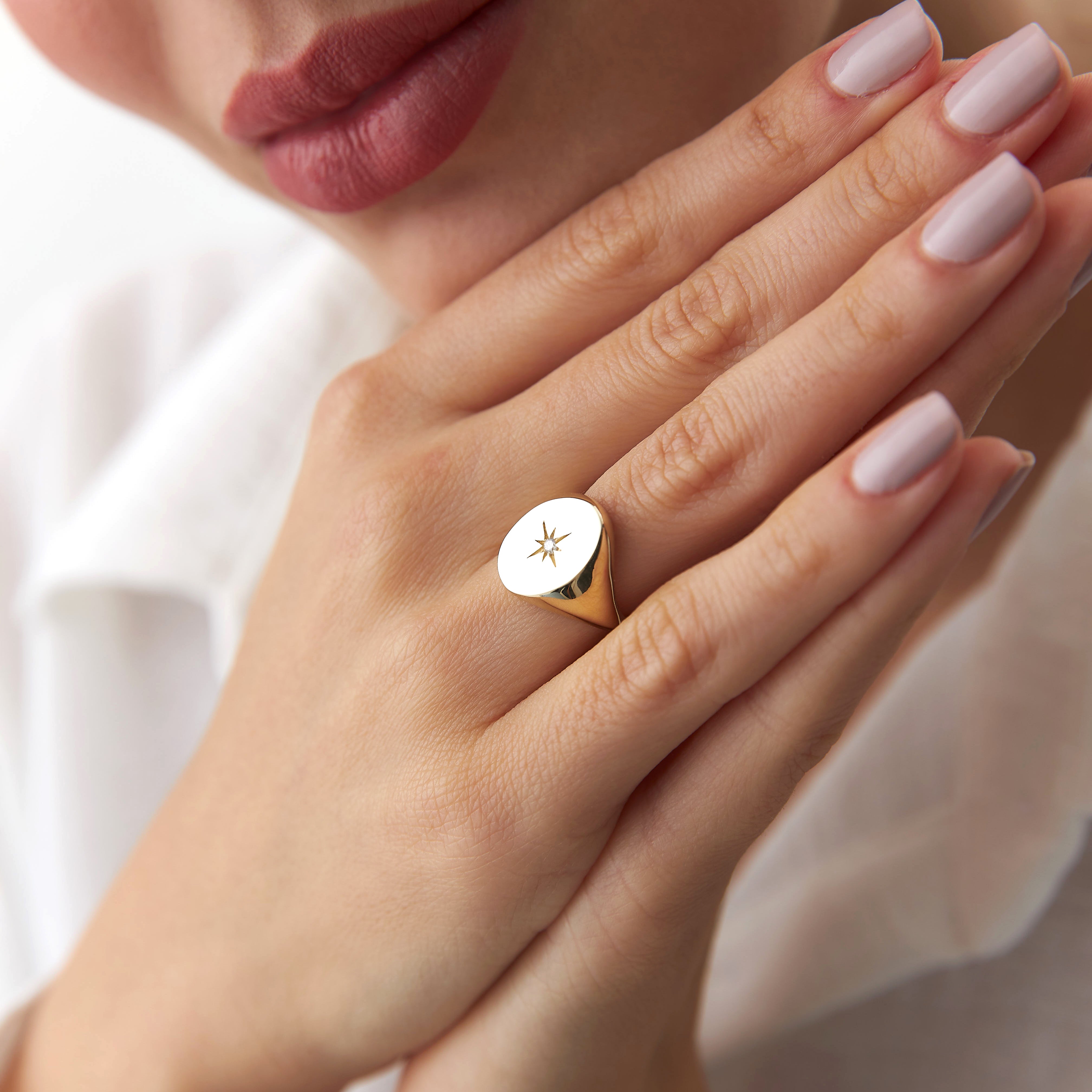 Diamond Polaris Ring in 14K Gold