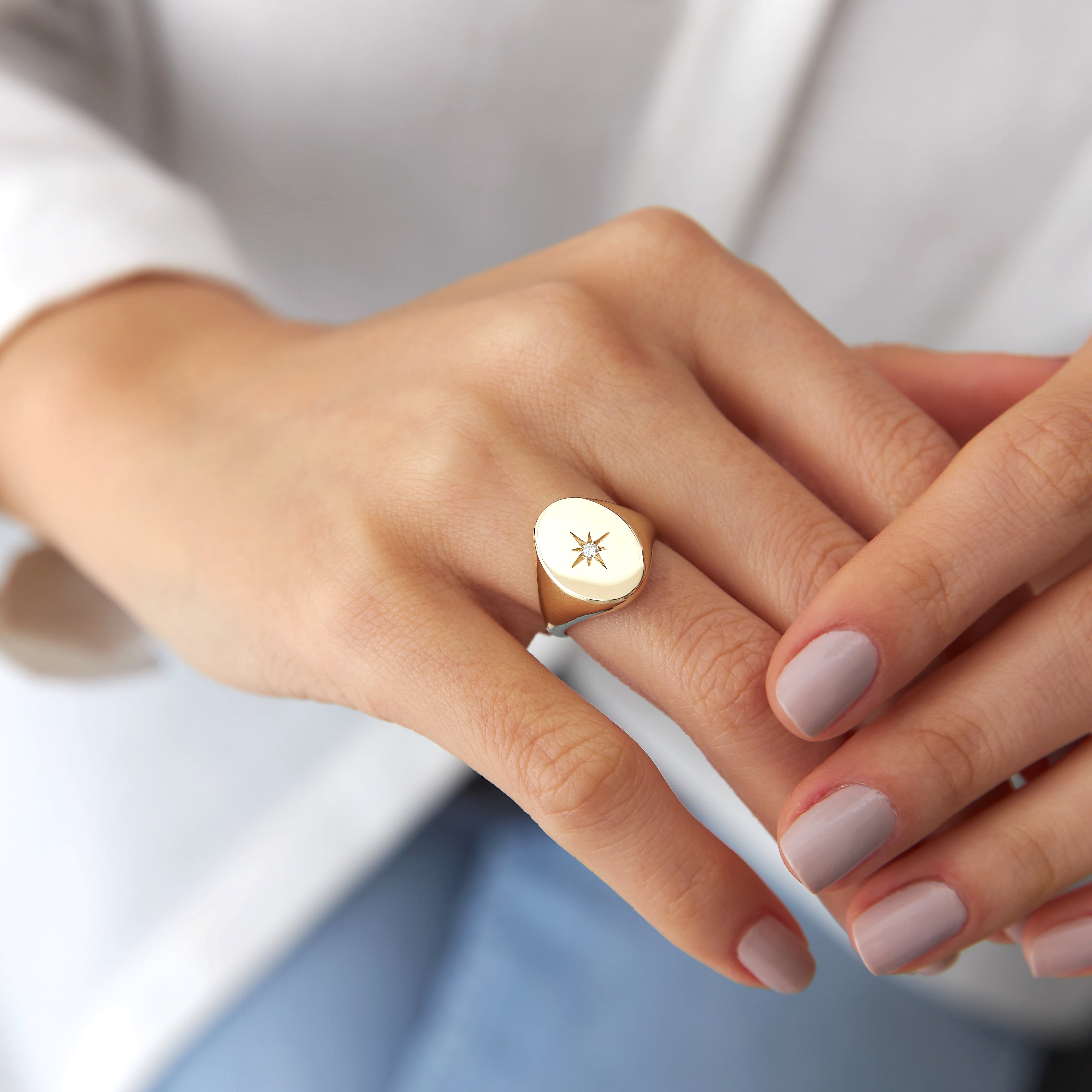 Diamond Polaris Ring in 14K Gold