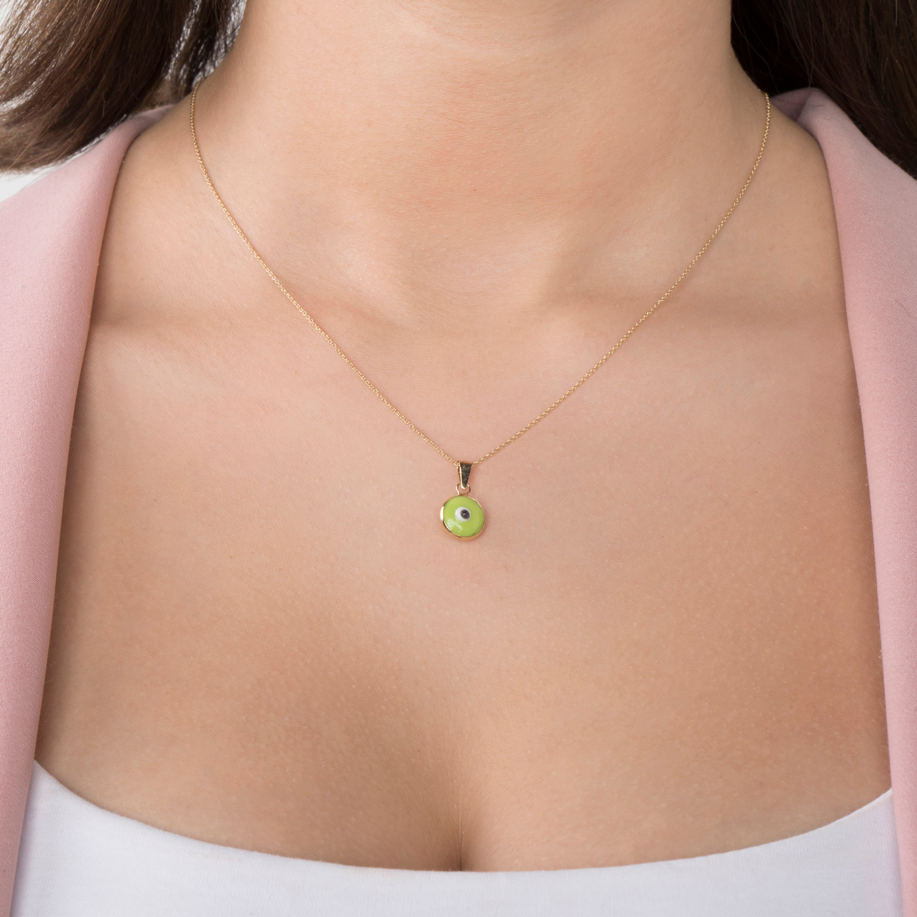 Lime Green Evil Eye Charm