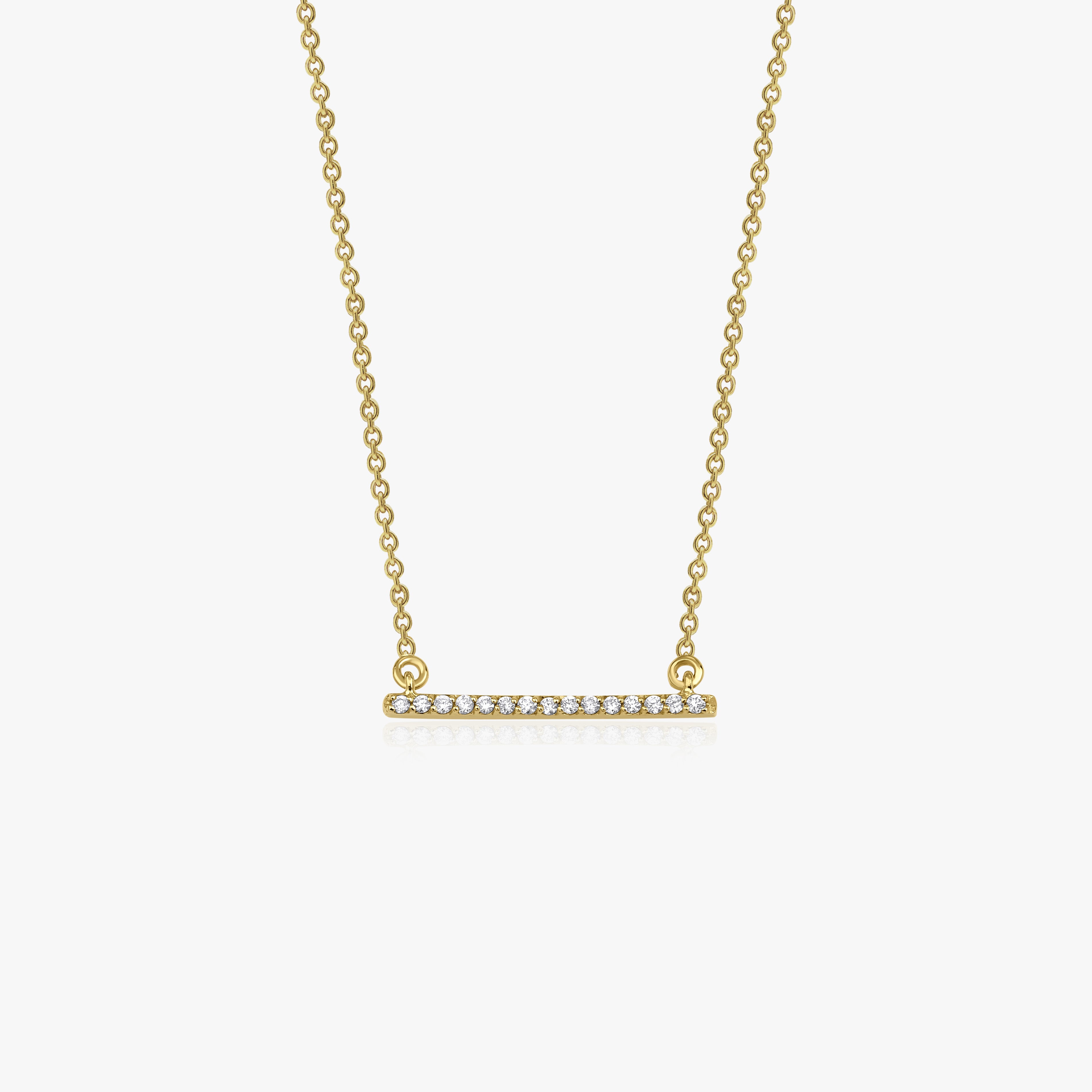 Horizontal Diamond Bar Necklace