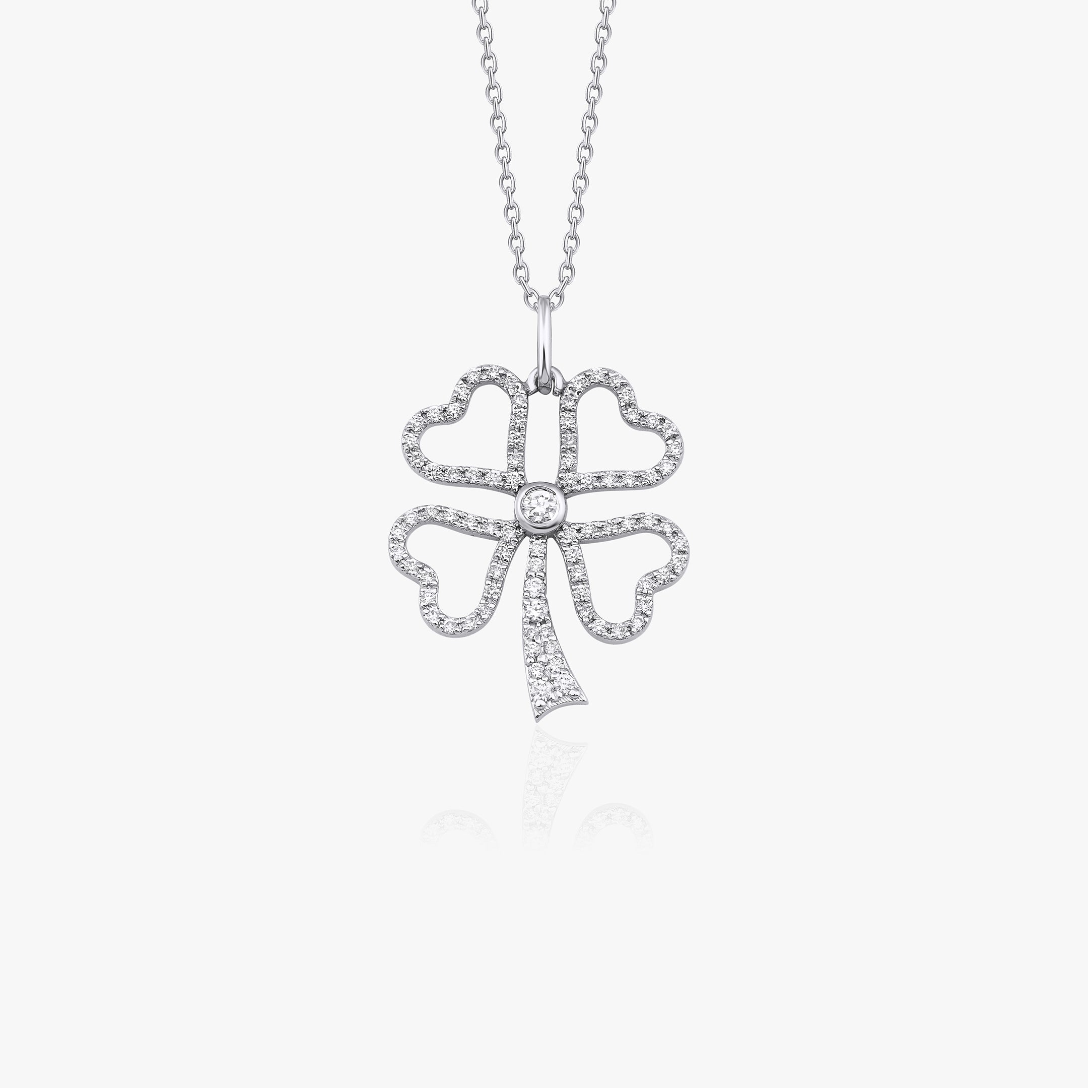 Diamond Clover Necklace / FORTUNA