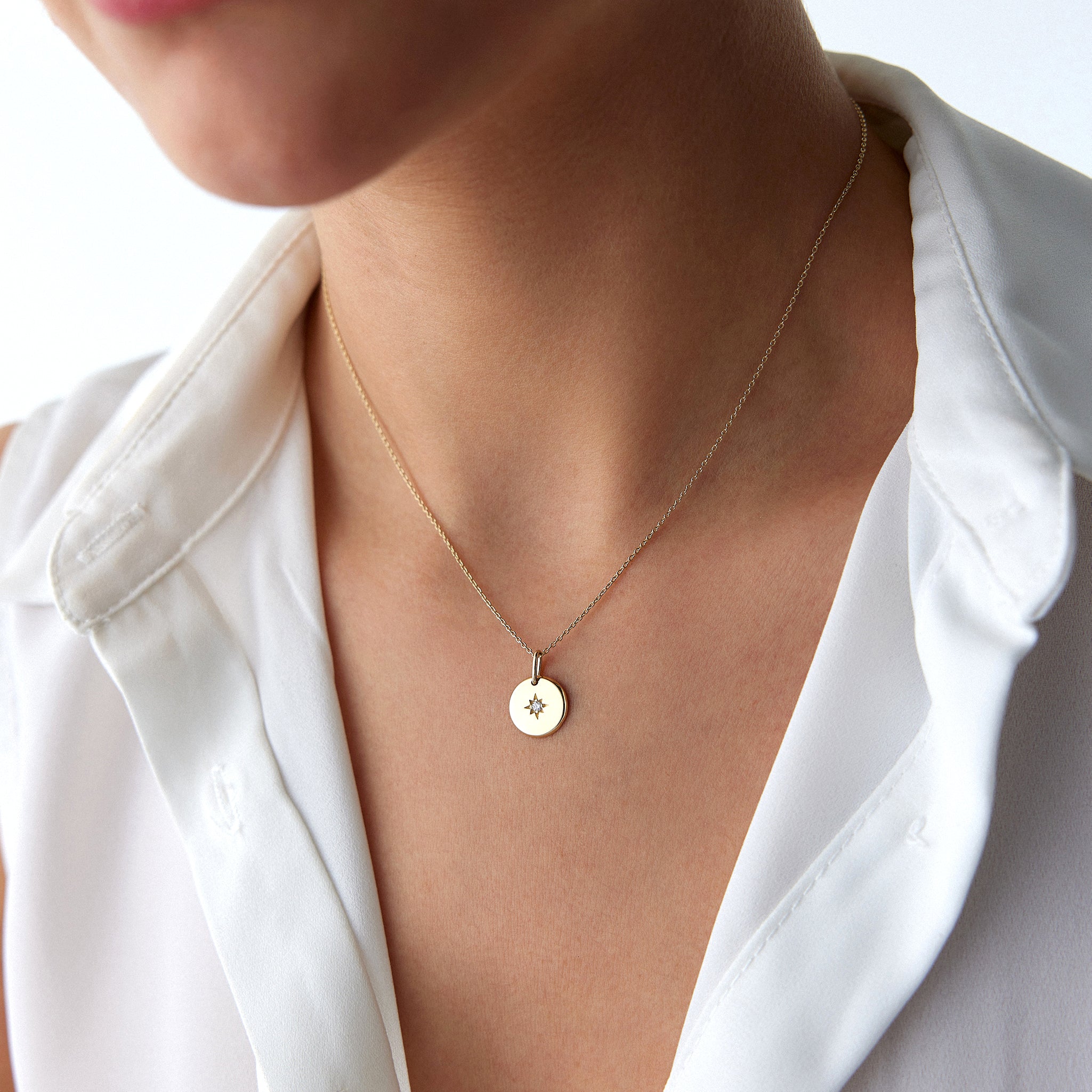 Diamond North Star Pendant Necklace