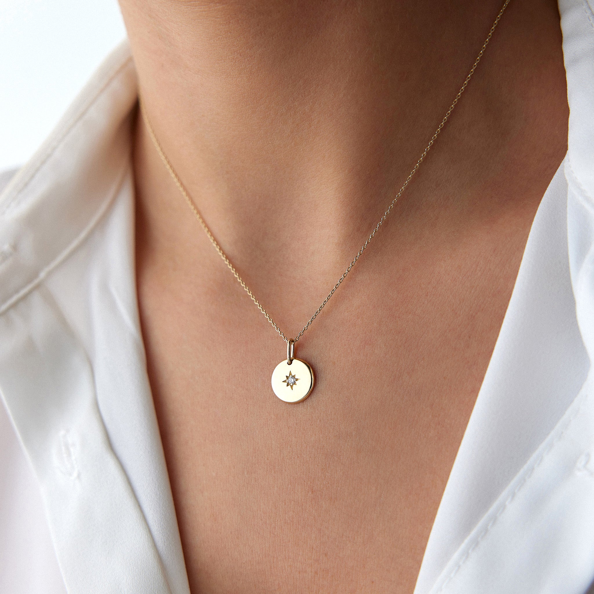 Diamond North Star Pendant Necklace