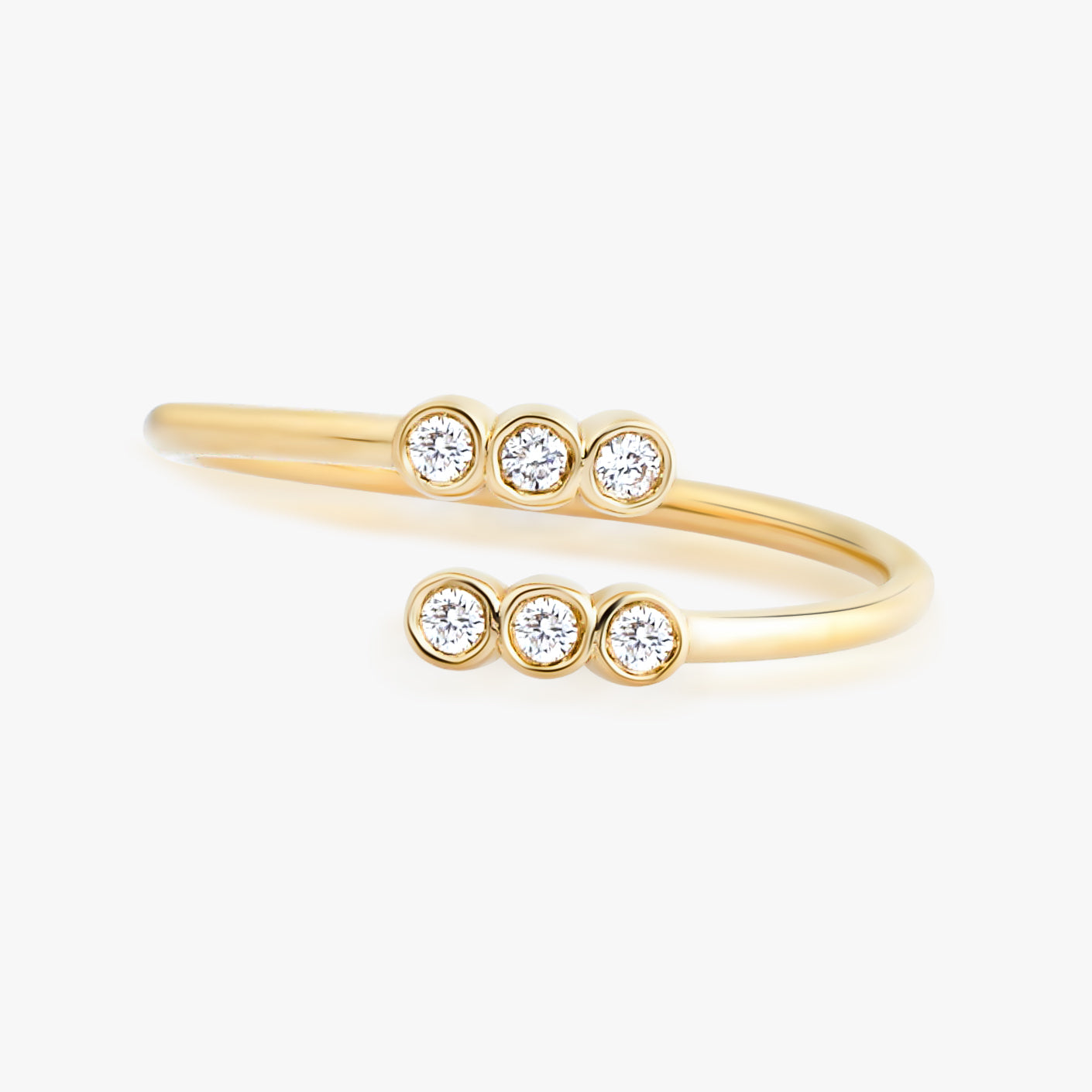Mini Harmony Diamond Ring in 14K Gold