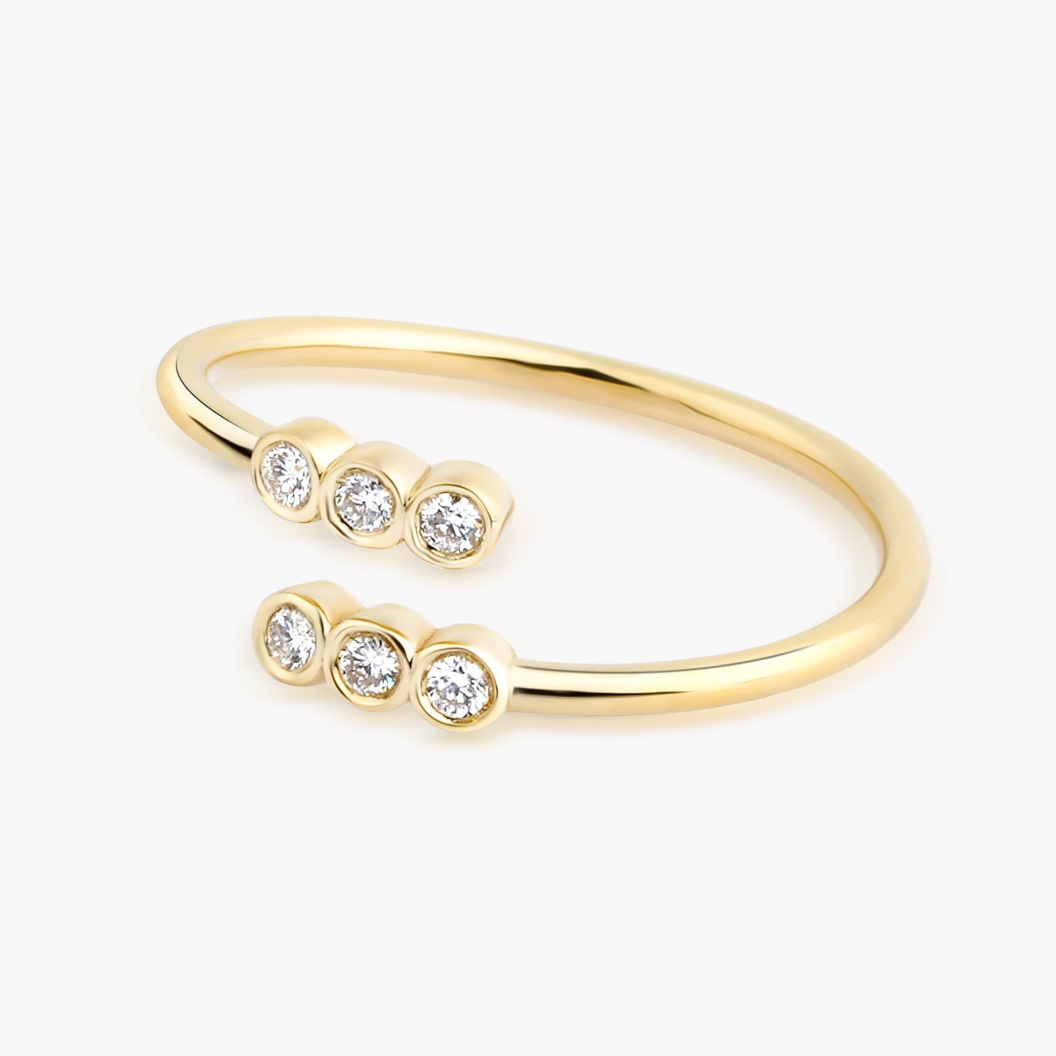 Mini Harmony Diamond Ring in 14K Gold